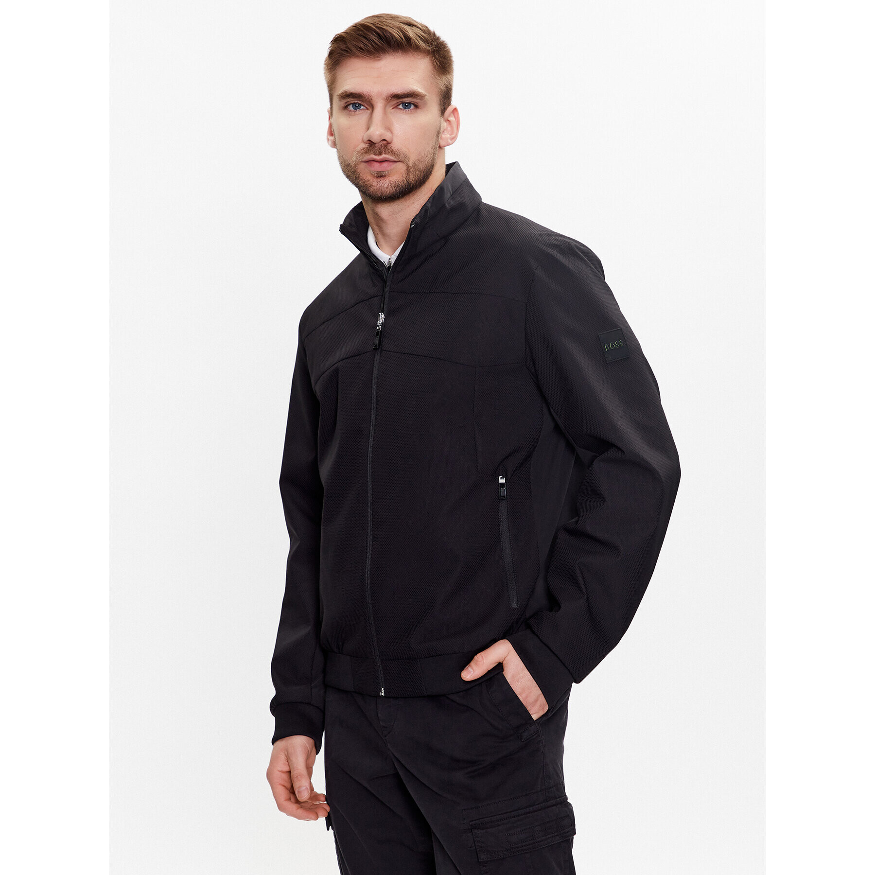 Boss Bunda pro přechodné období 50484949 Černá Regular Fit - Pepit.cz