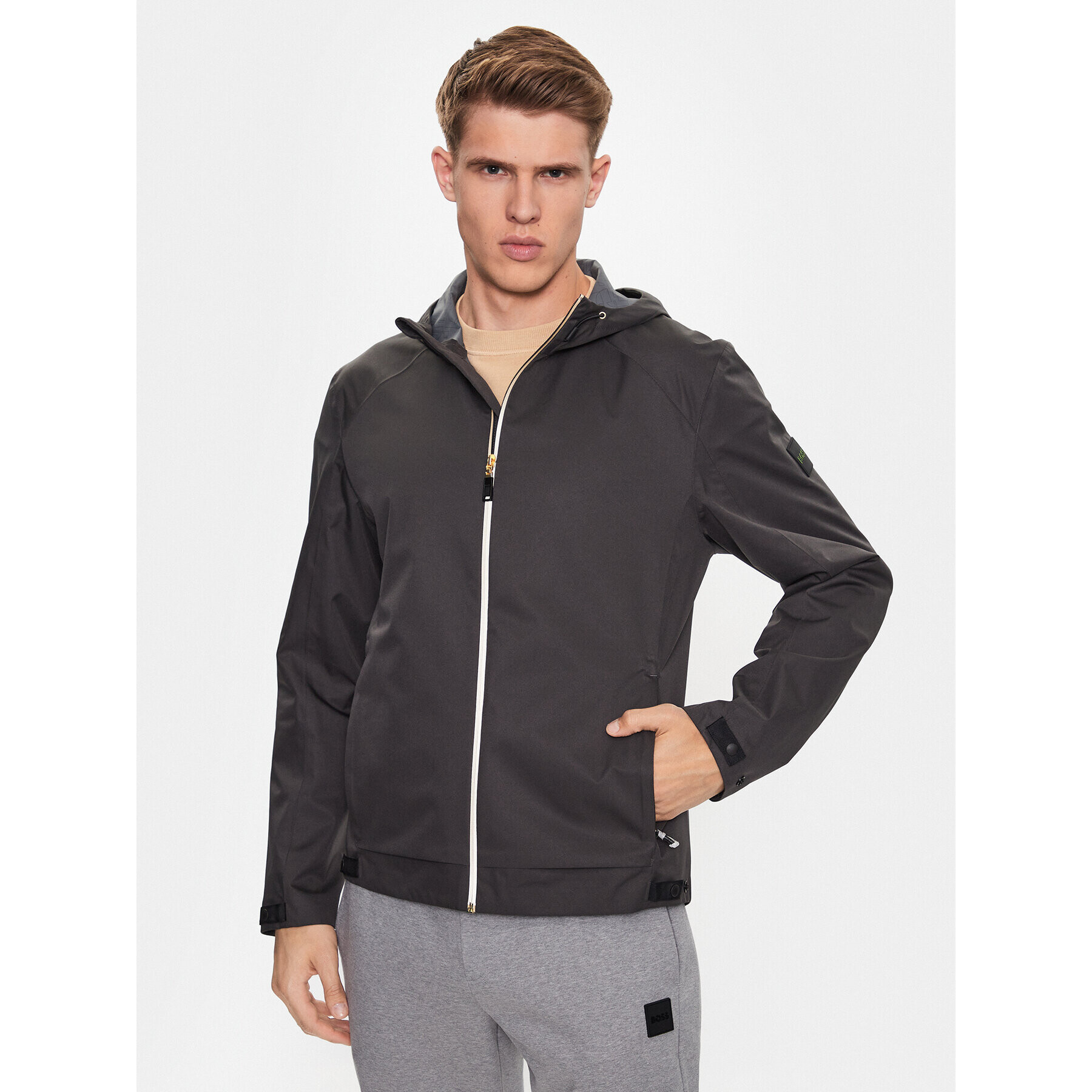 Boss Bunda pro přechodné období 50491906 Šedá Regular Fit - Pepit.cz