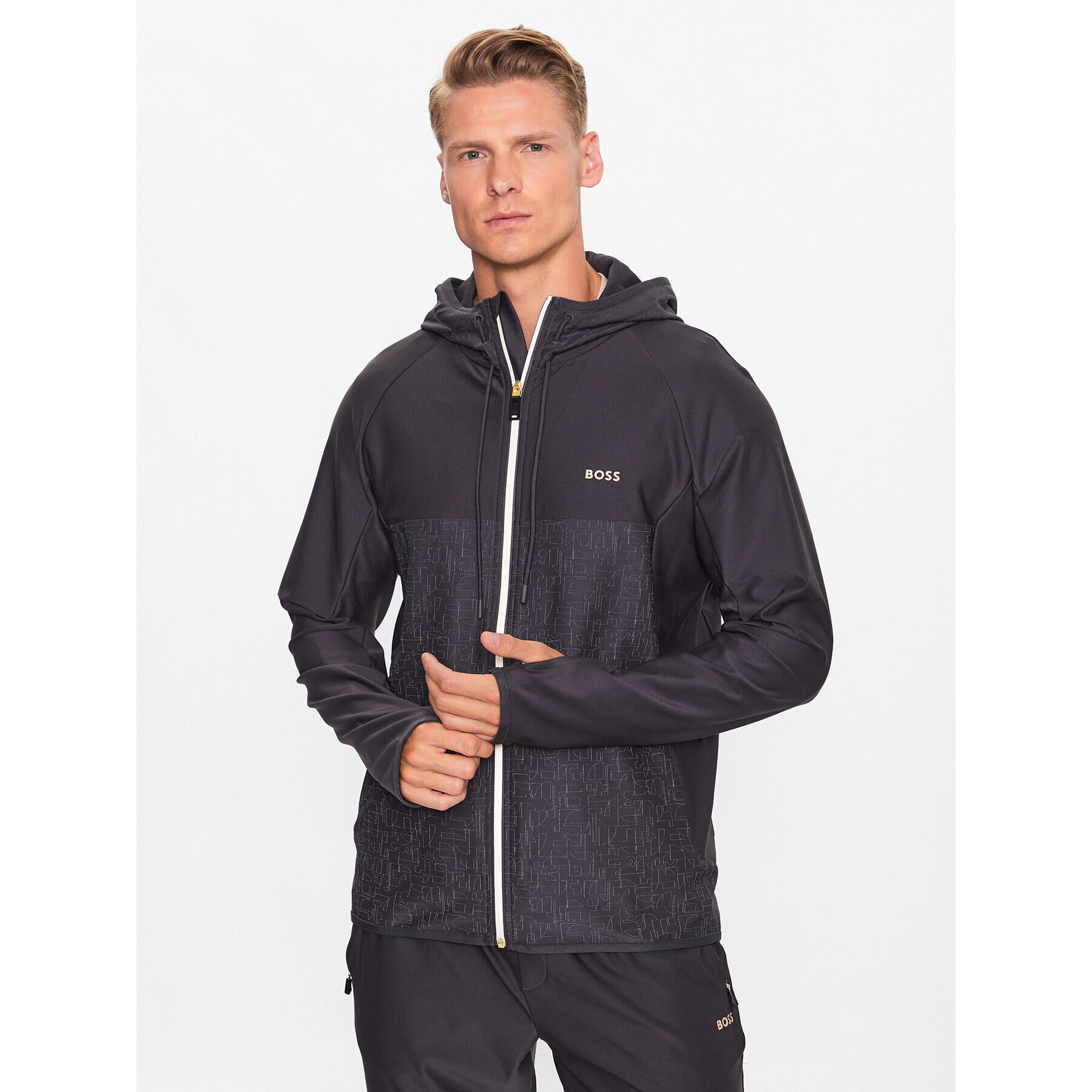 Boss Bunda pro přechodné období Sicon Active 50493465 Šedá Slim Fit - Pepit.cz