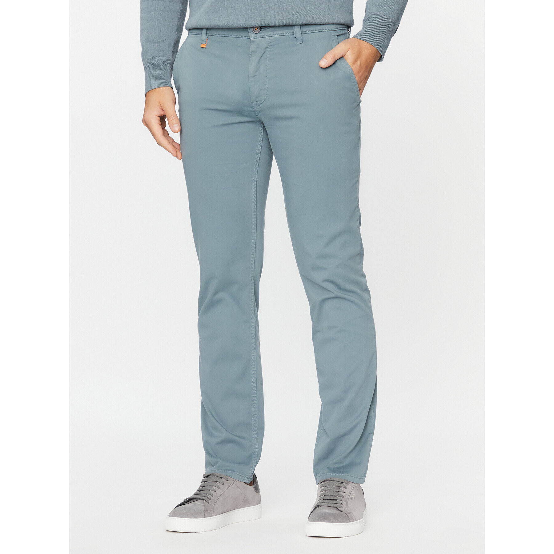 Boss Chino kalhoty 50470813 Modrá Slim Fit - Pepit.cz