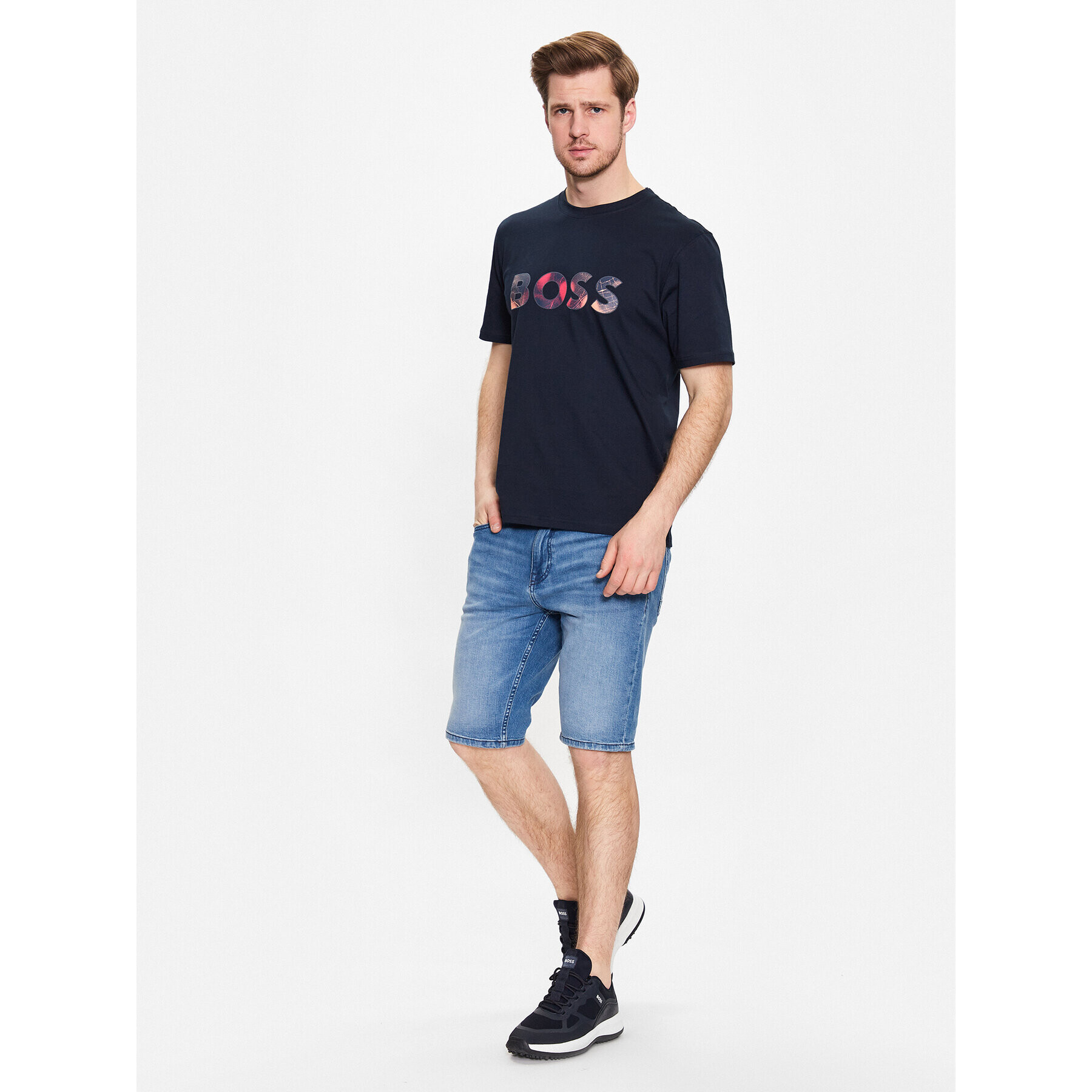 Boss Džínové šortky 50488609 Modrá Slim Fit - Pepit.cz