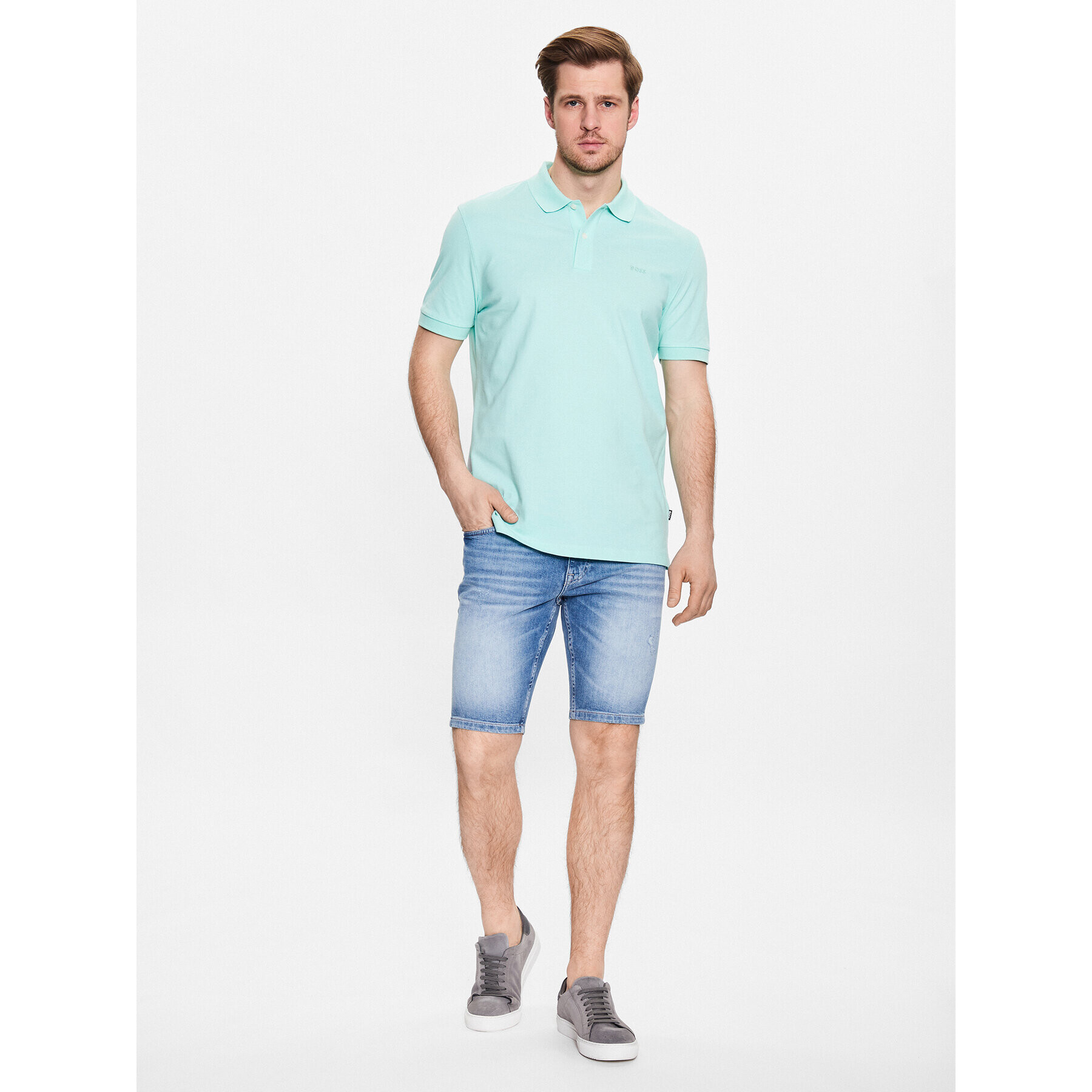 Boss Džínové šortky Delaware 50490005 Modrá Slim Fit - Pepit.cz