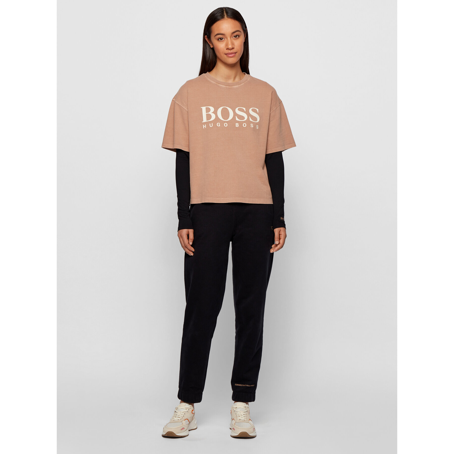 Boss Halenka C_Esabel_Active 50457401 Černá Slim Fit - Pepit.cz