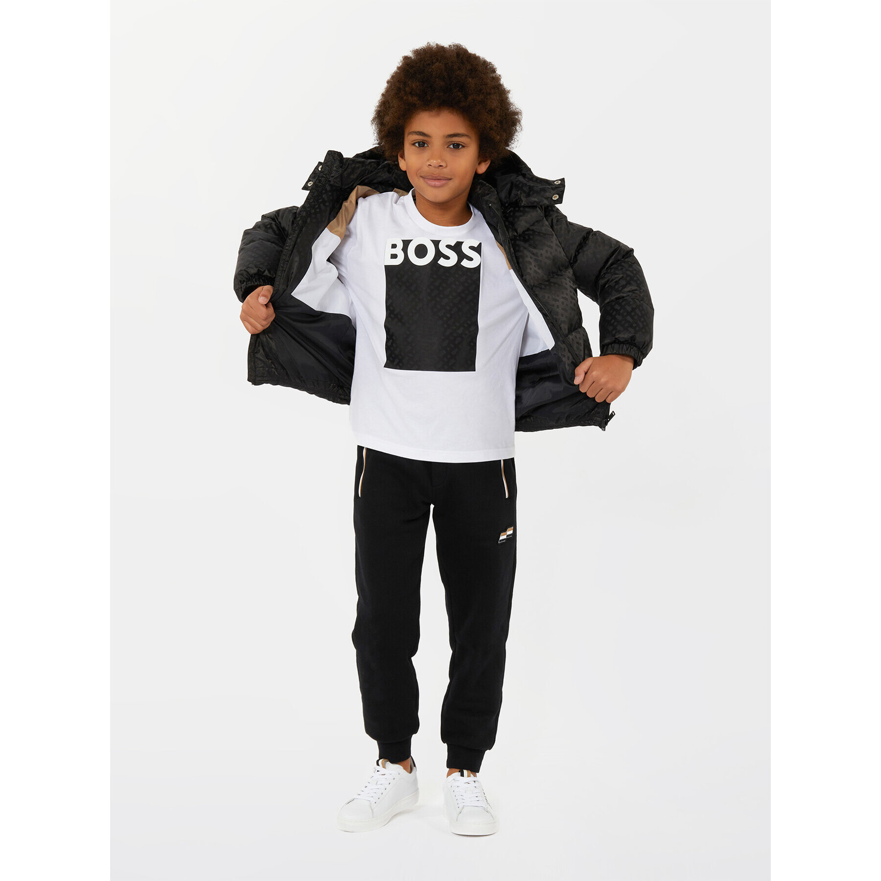 Boss Halenka J25O75 S Bílá Loose Fit - Pepit.cz