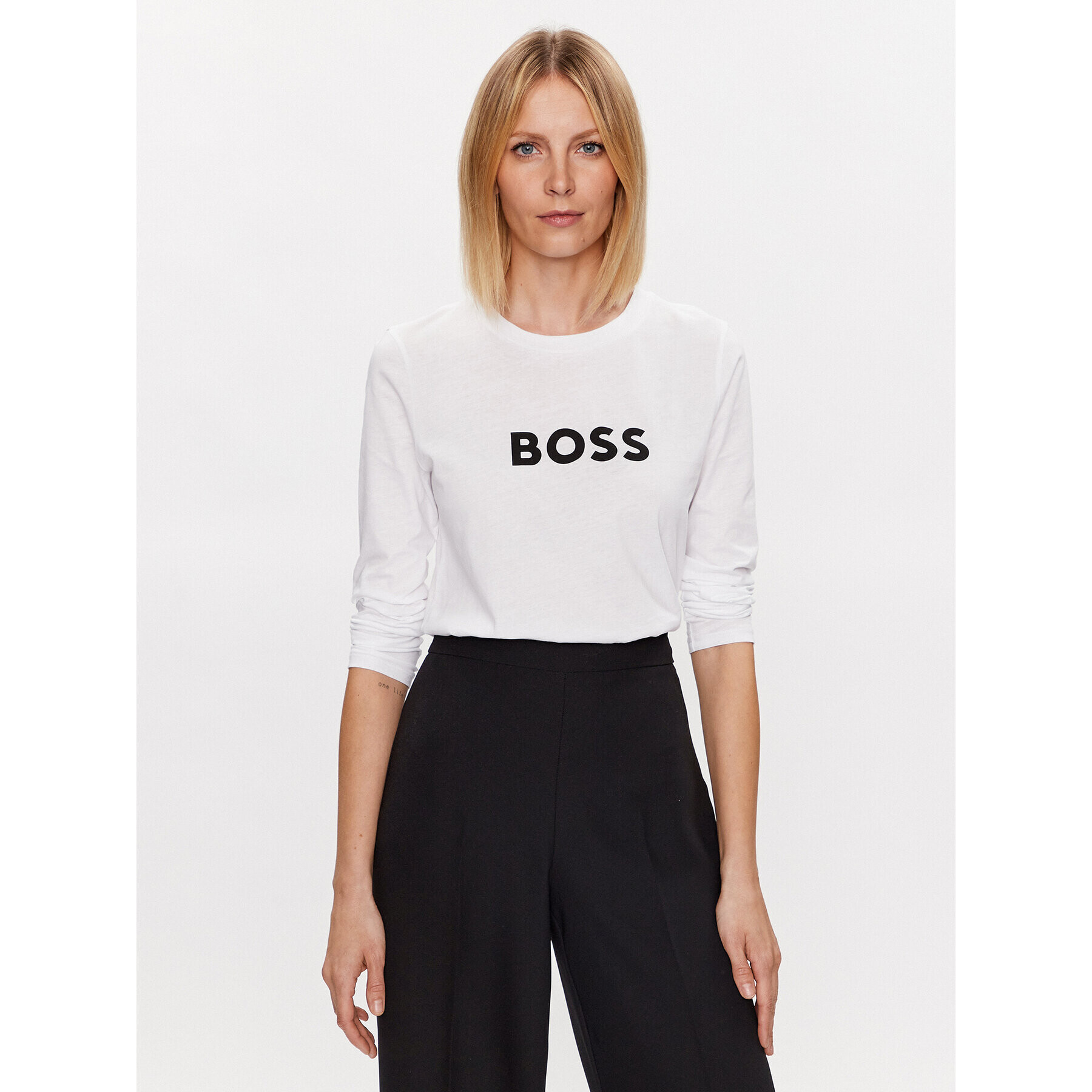 Boss Halenka Logo 50489592 Bílá Regular Fit - Pepit.cz