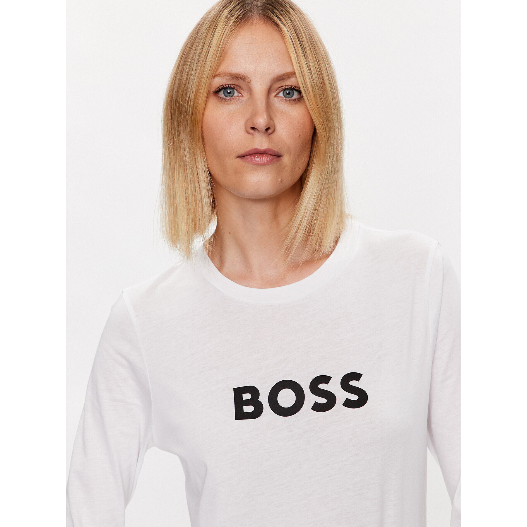 Boss Halenka Logo 50489592 Bílá Regular Fit - Pepit.cz