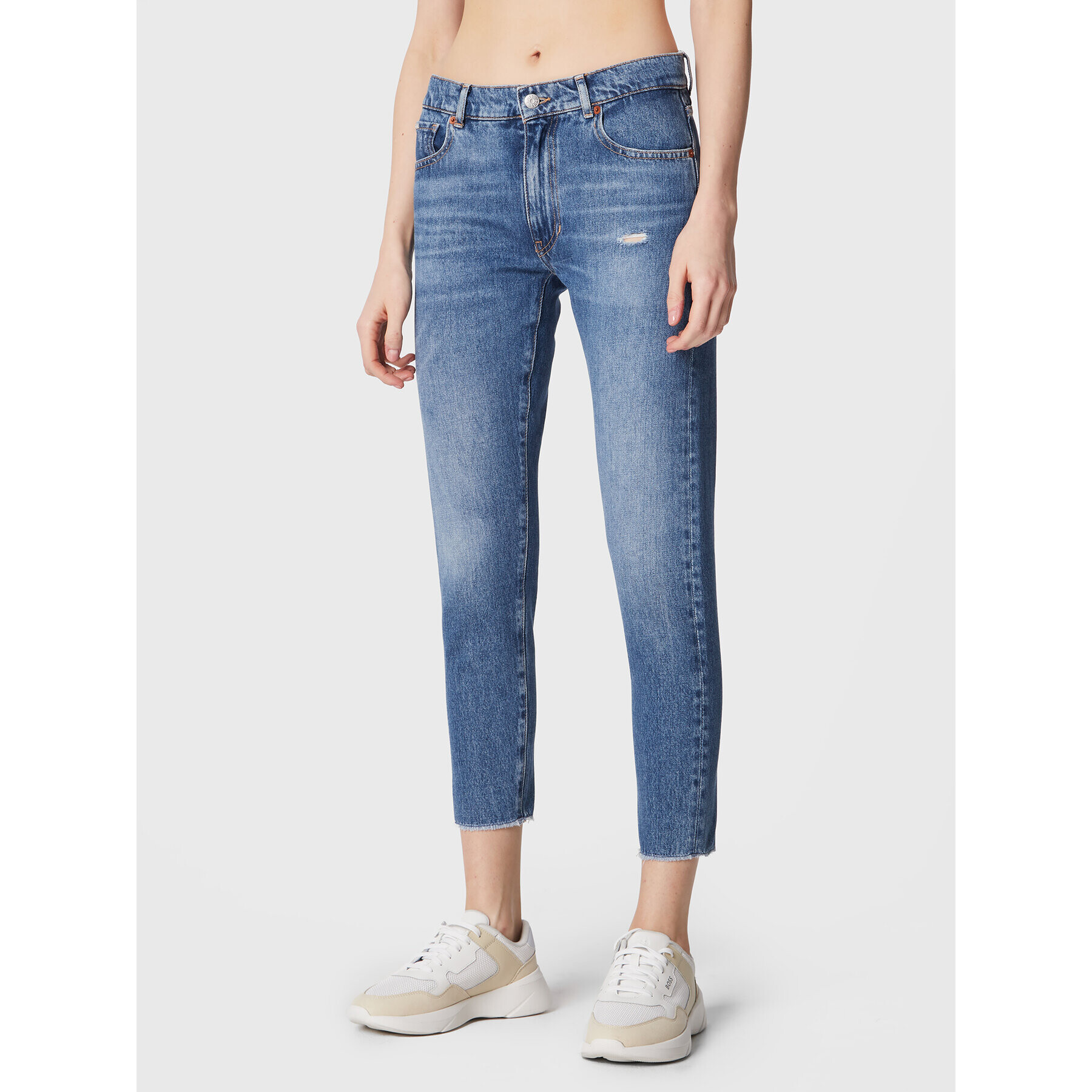 Boss Jeansy 50481785 Modrá Straight Fit - Pepit.cz