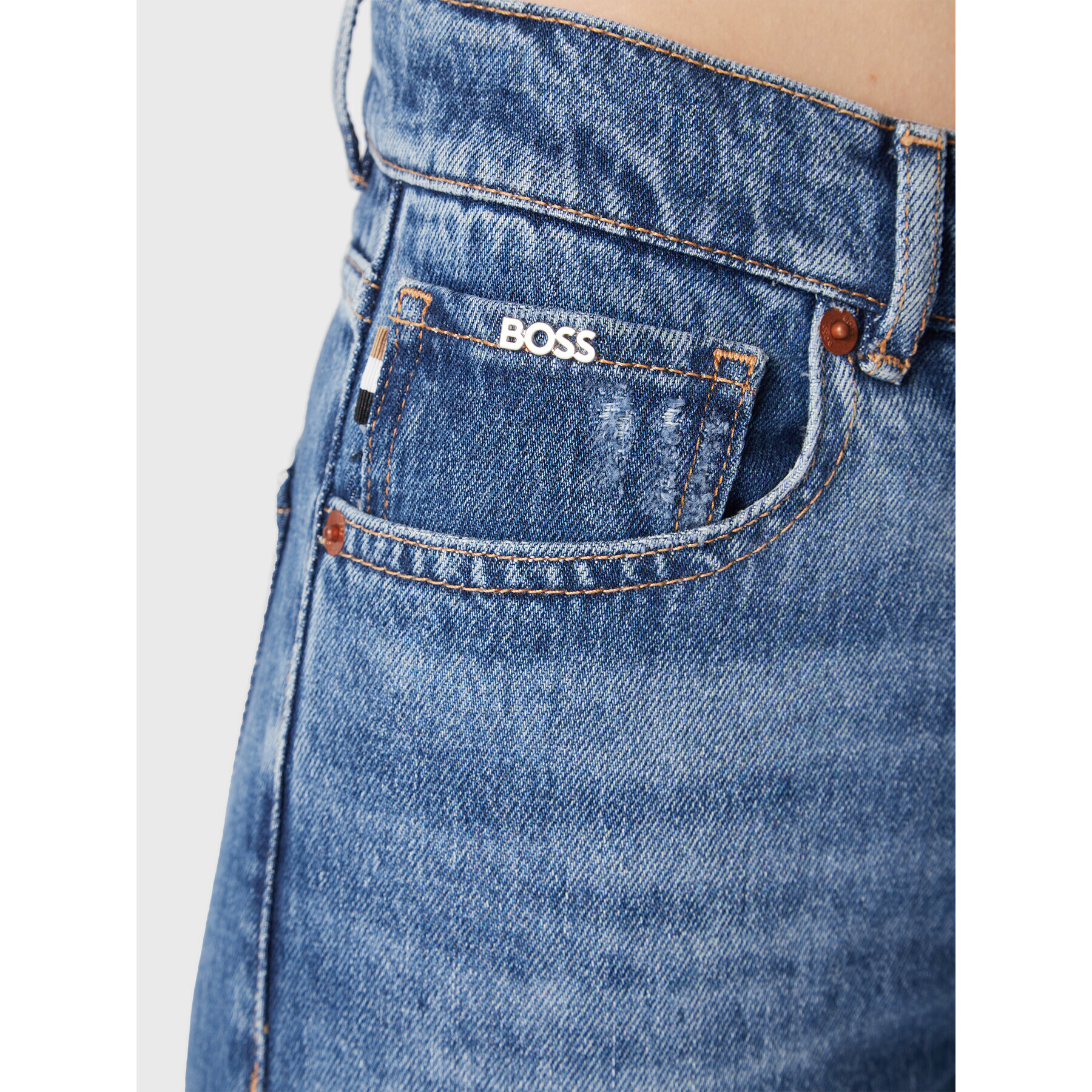 Boss Jeansy 50481785 Modrá Straight Fit - Pepit.cz