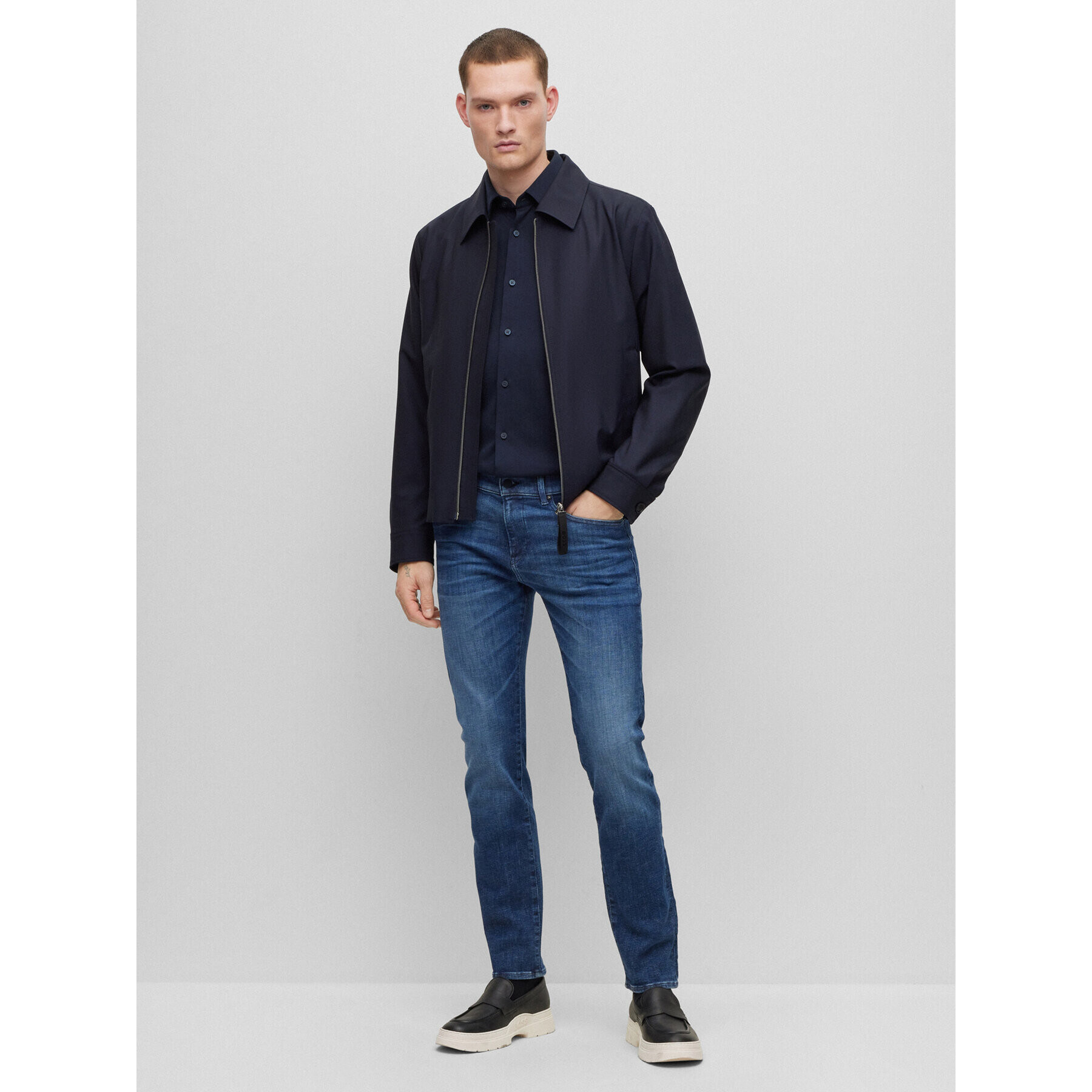 Boss Jeansy 50490518 Modrá Slim Fit - Pepit.cz