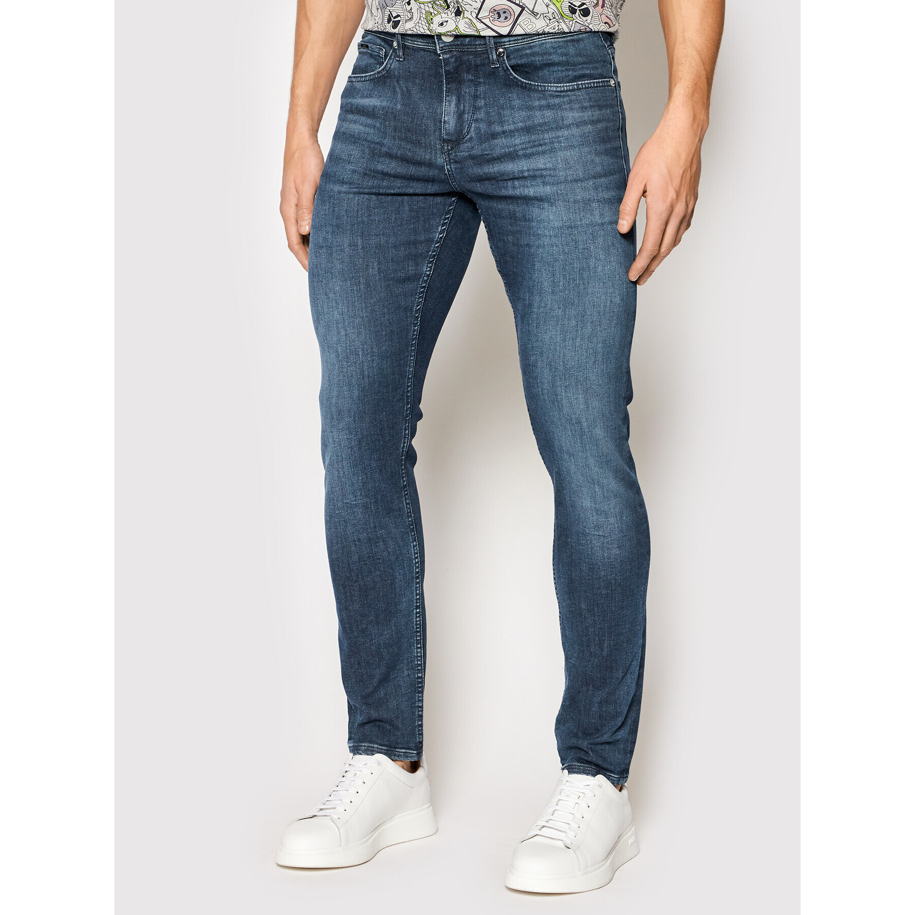 Boss Jeansy Charleston4 50463085 Tmavomodrá Extra Slim Fit - Pepit.cz