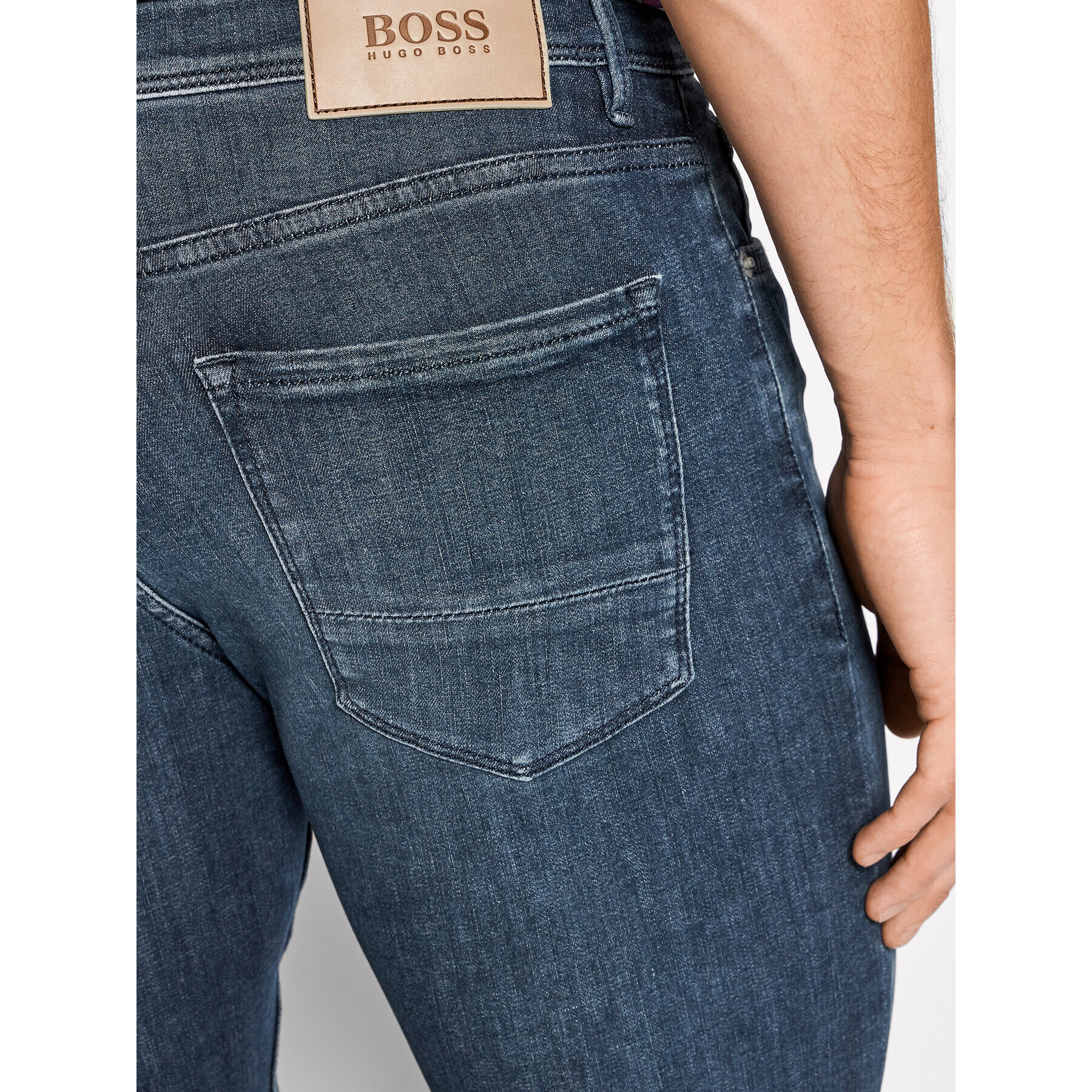 Boss Jeansy Charleston4 50463085 Tmavomodrá Extra Slim Fit - Pepit.cz