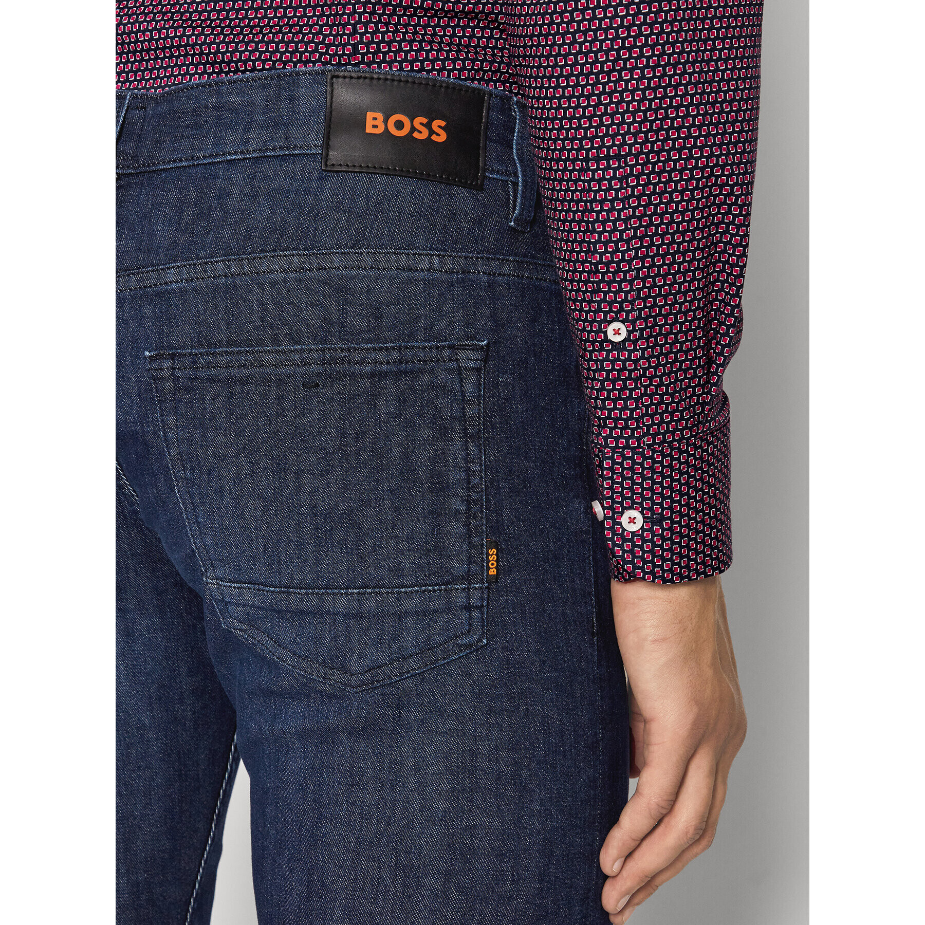 Boss Jeansy Delaware 50473869 Tmavomodrá Slim Fit - Pepit.cz