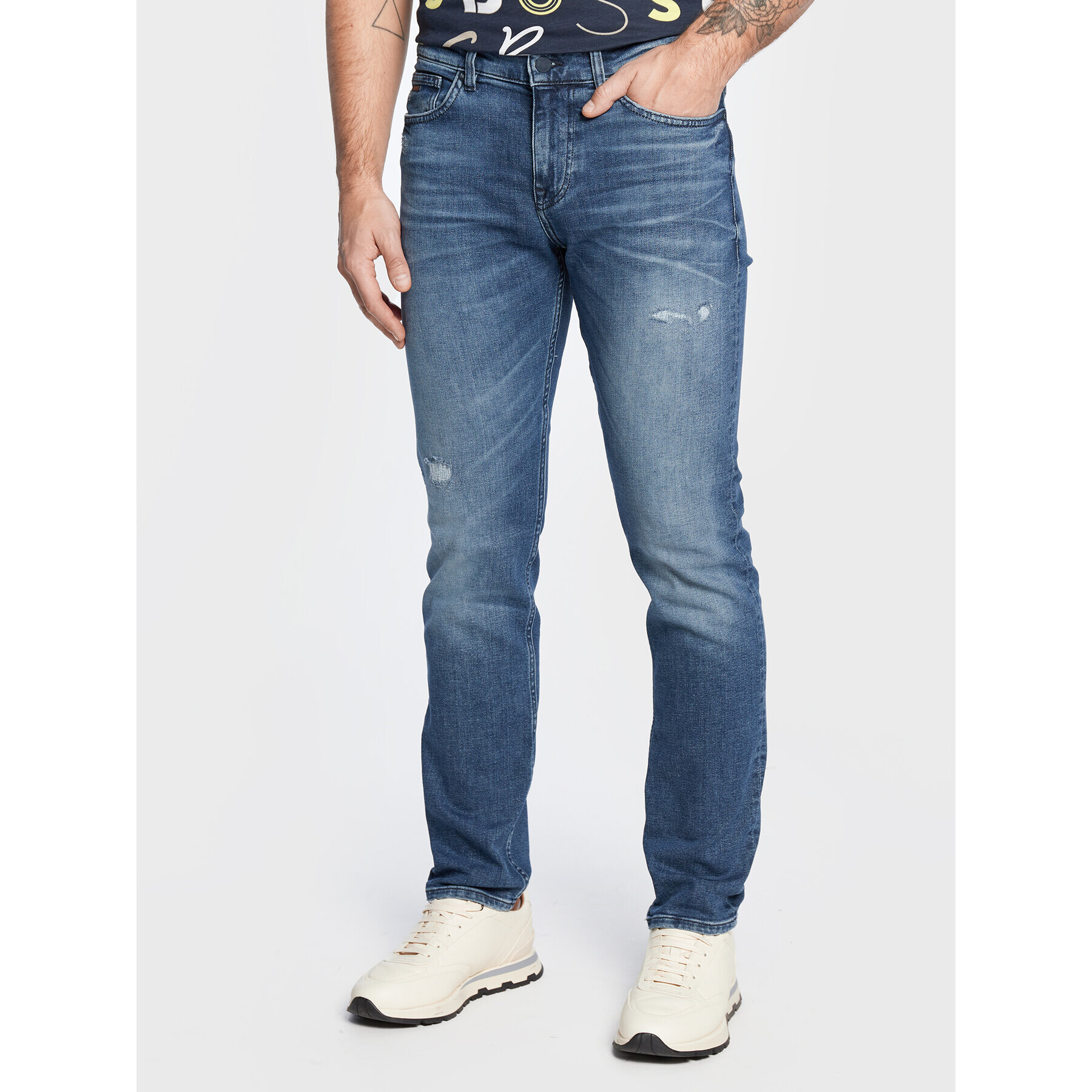 Boss Jeansy Delaware 50480255 Modrá Slim Fit - Pepit.cz