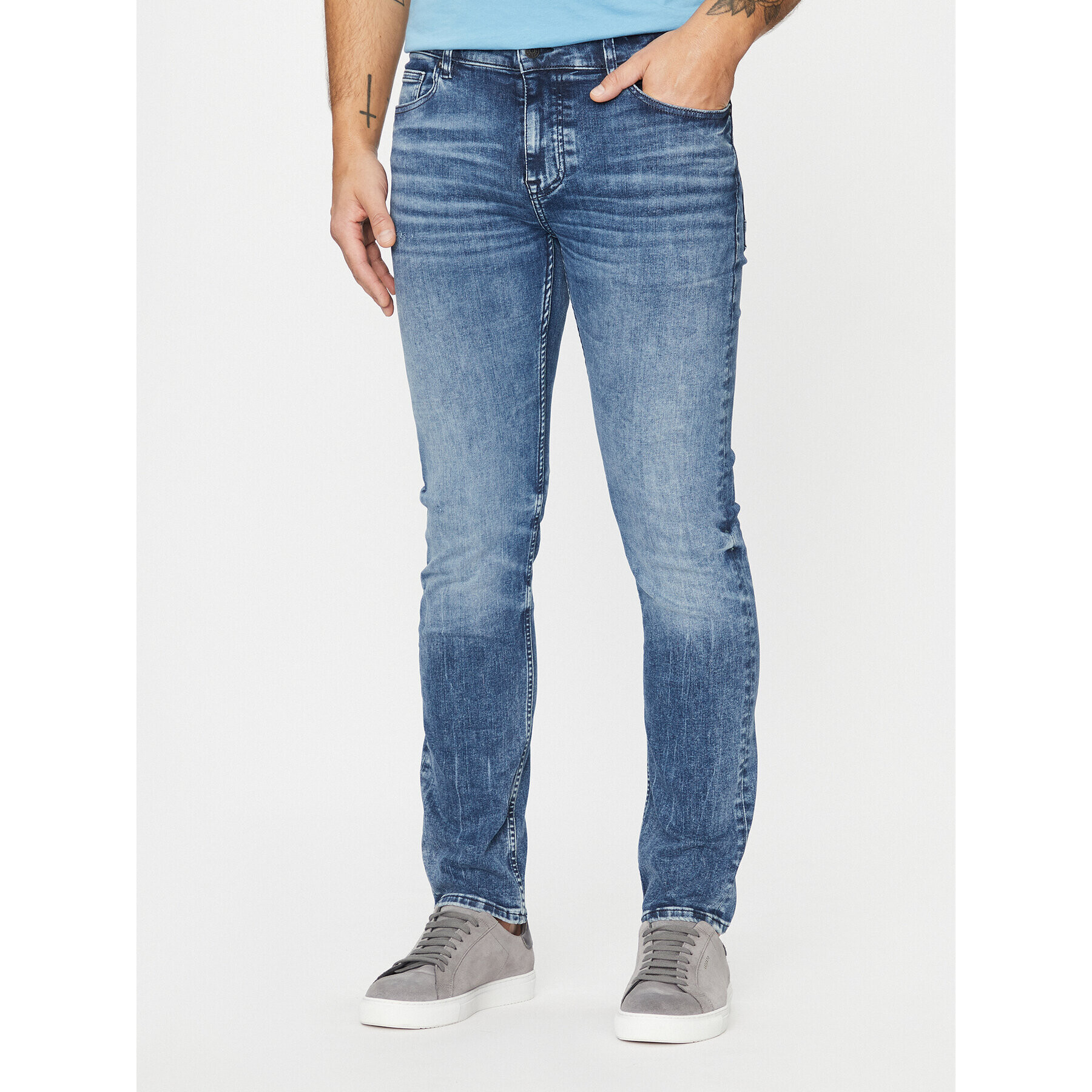 Boss Jeansy Delaware BC-P 50502264 Modrá Slim Fit - Pepit.cz