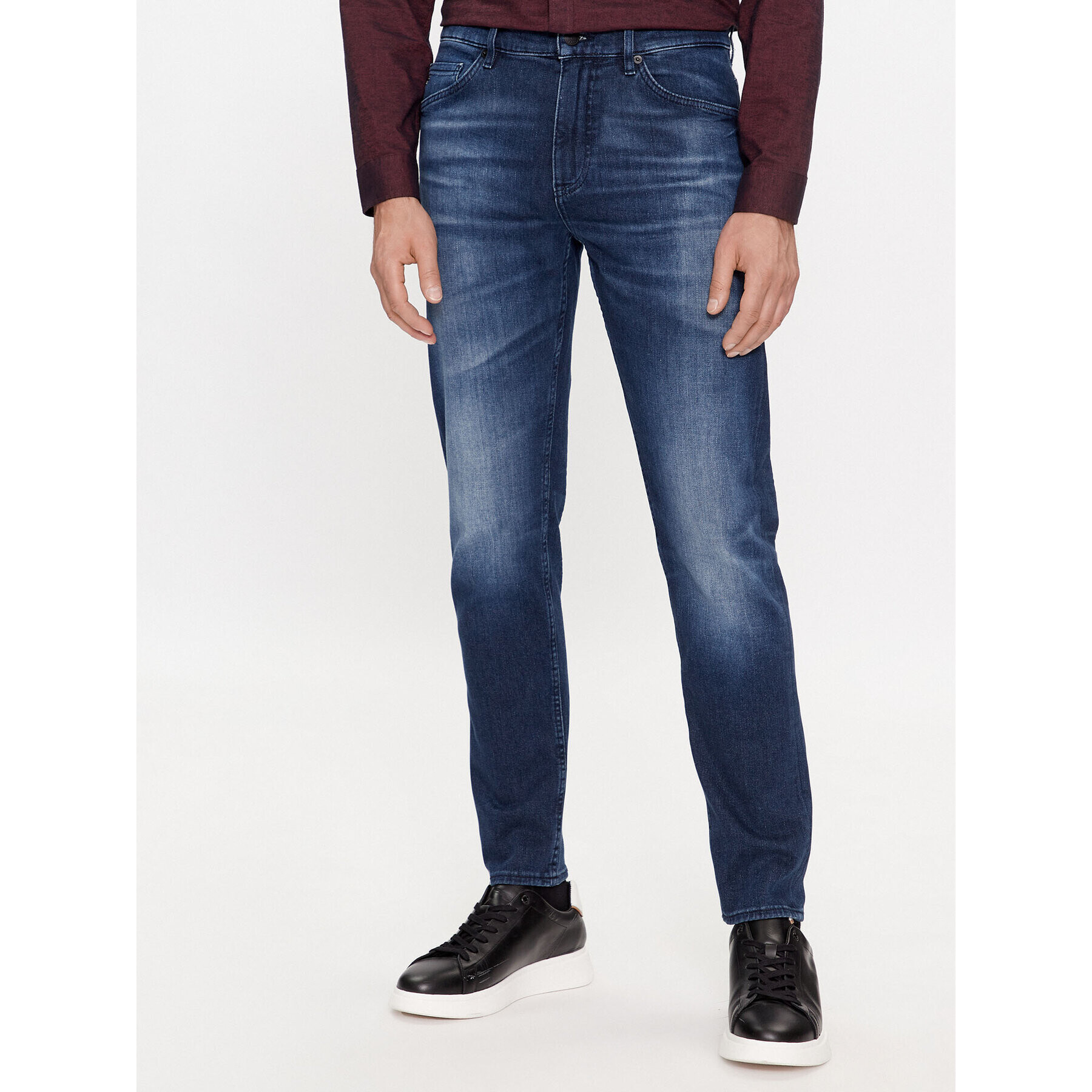 Boss Jeansy Taber 50501066 Tmavomodrá Tapered Fit - Pepit.cz