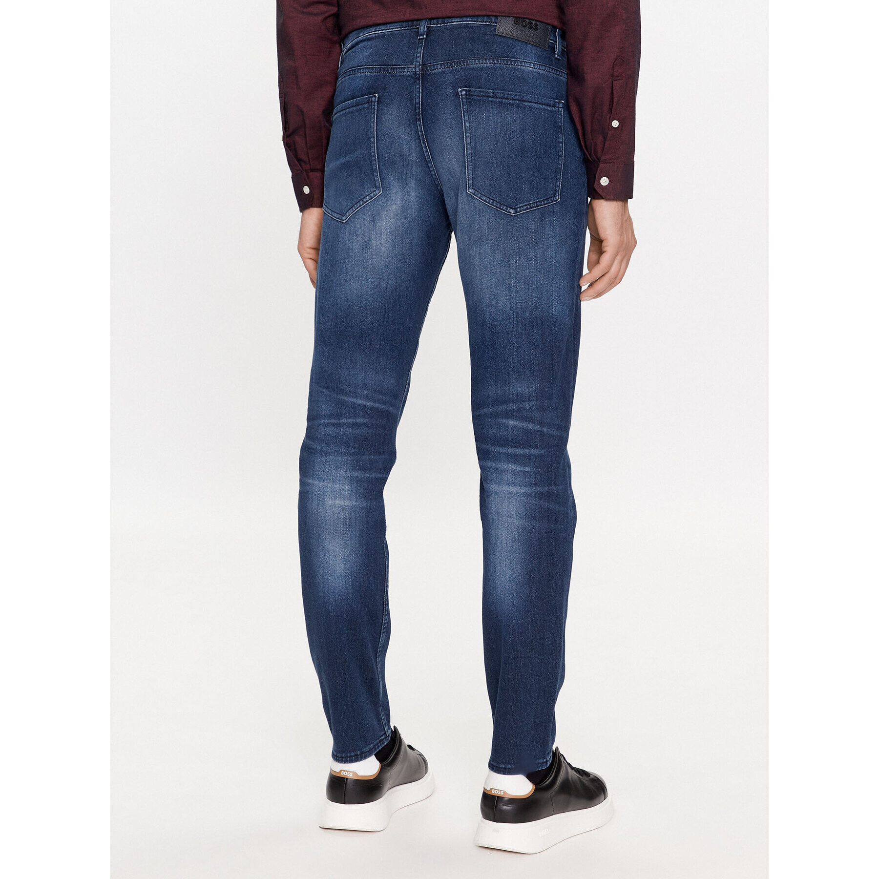 Boss Jeansy Taber 50501066 Tmavomodrá Tapered Fit - Pepit.cz