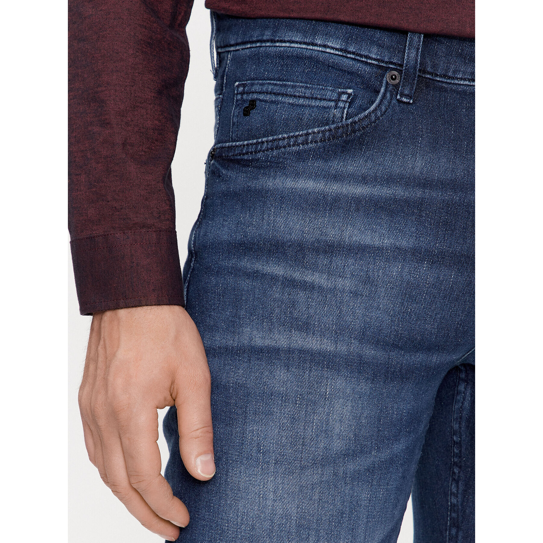 Boss Jeansy Taber 50501066 Tmavomodrá Tapered Fit - Pepit.cz