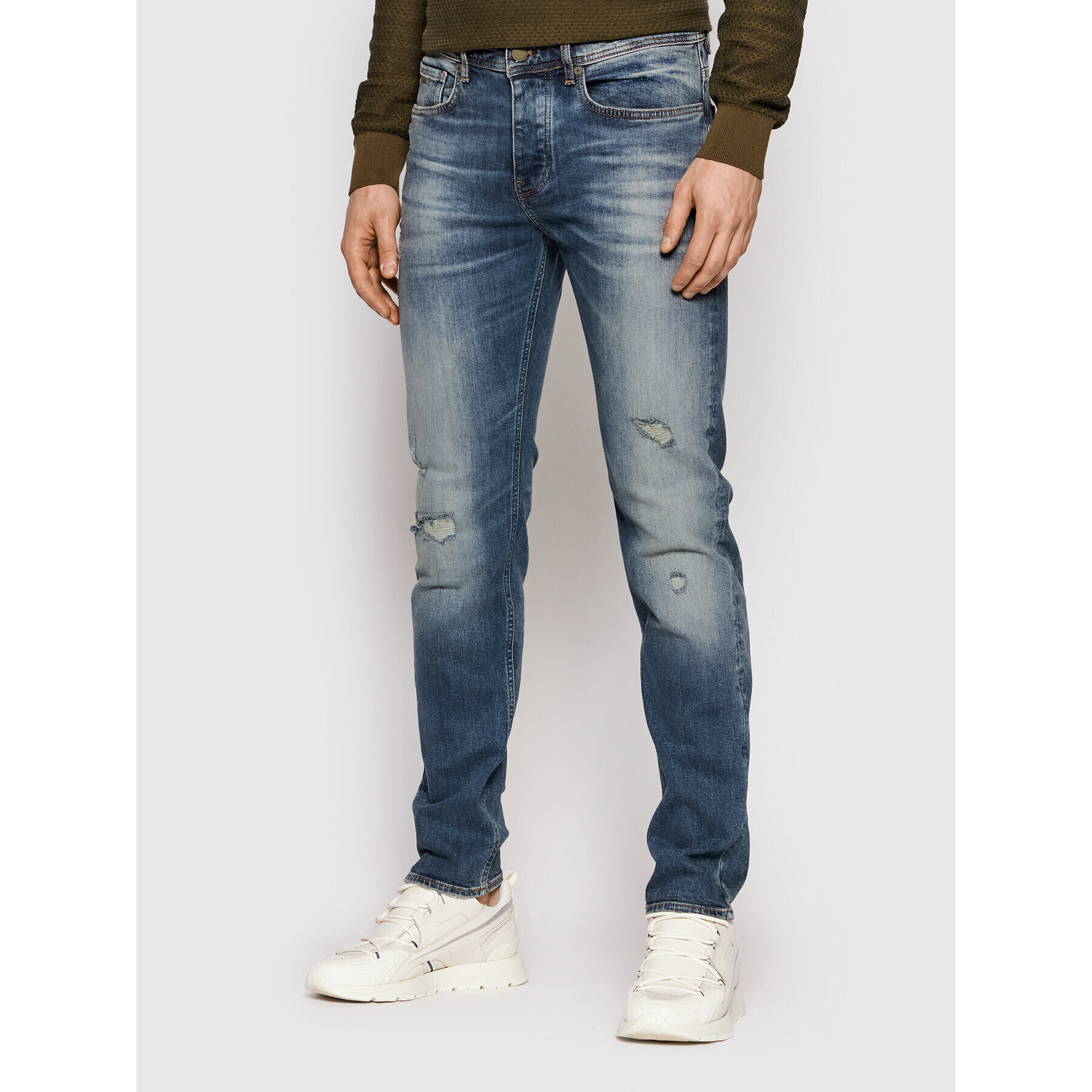 Boss Jeansy Taber BC-P-1 Lucky 50458984 Modrá Tapered Fit - Pepit.cz