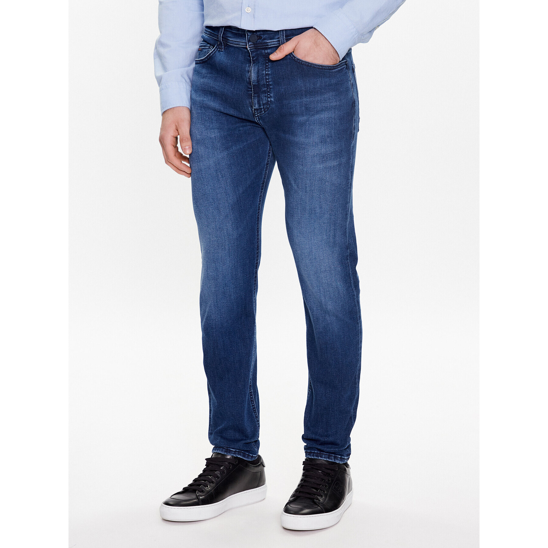 Boss Jeansy Taber Zip 50490533 Modrá Tapered Fit - Pepit.cz