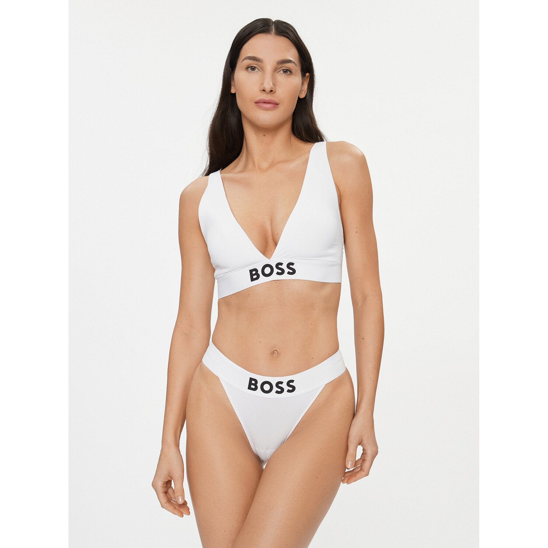 Boss Kalhotky string Thong Stmt 50497828 Bílá - Pepit.cz