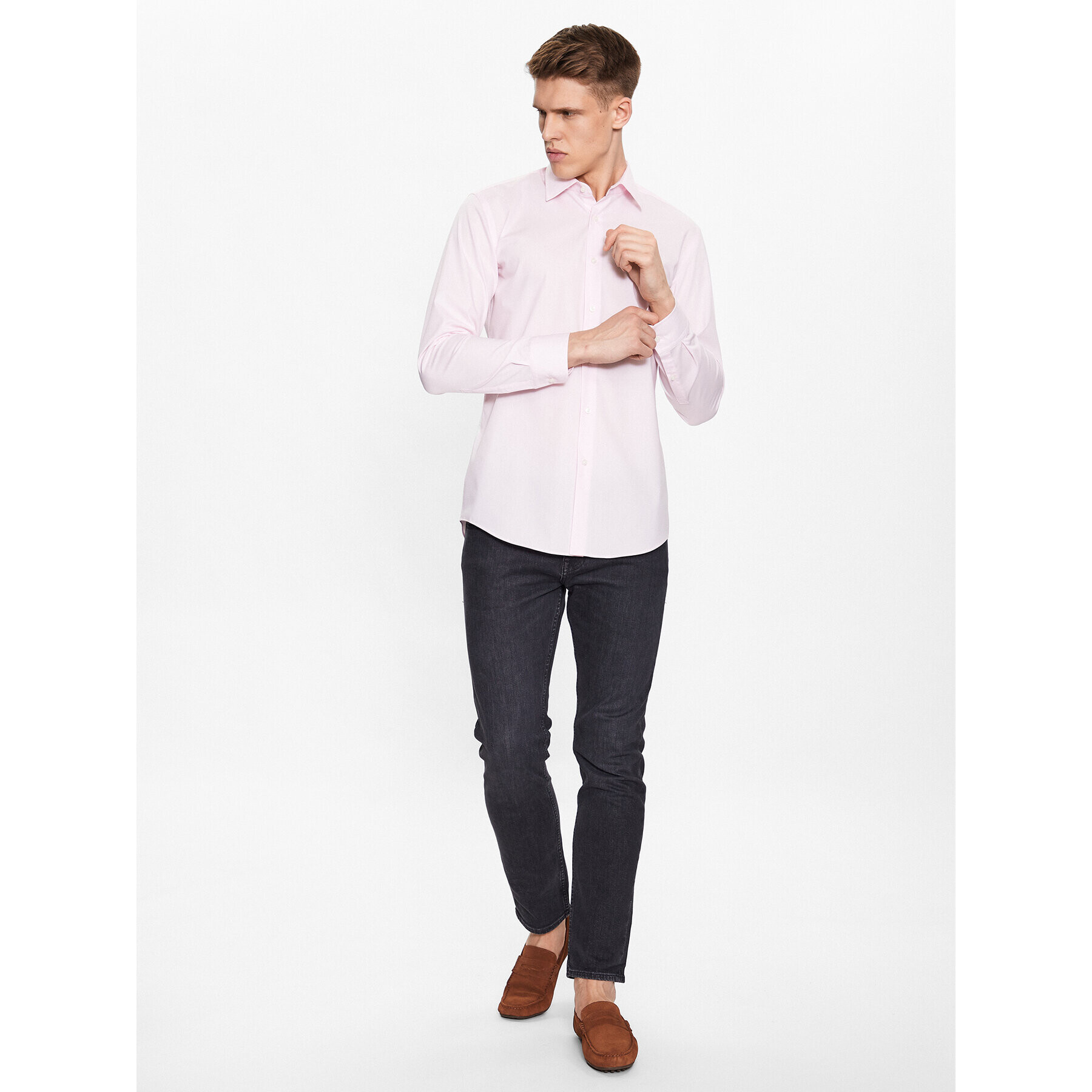 Boss Košile 50469345 Růžová Slim Fit - Pepit.cz