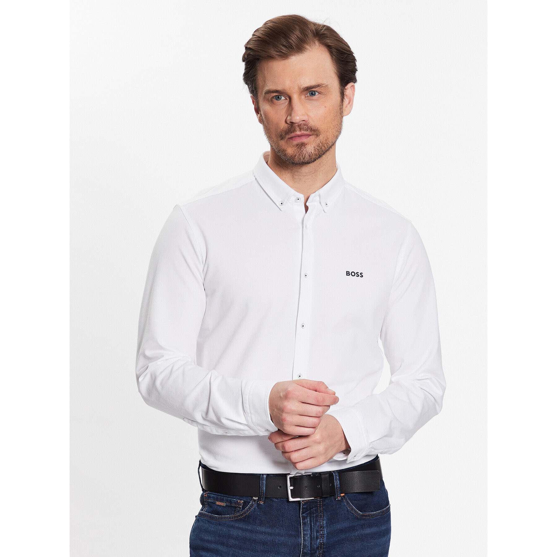 Boss Košile 50483752 Bílá Regular Fit - Pepit.cz