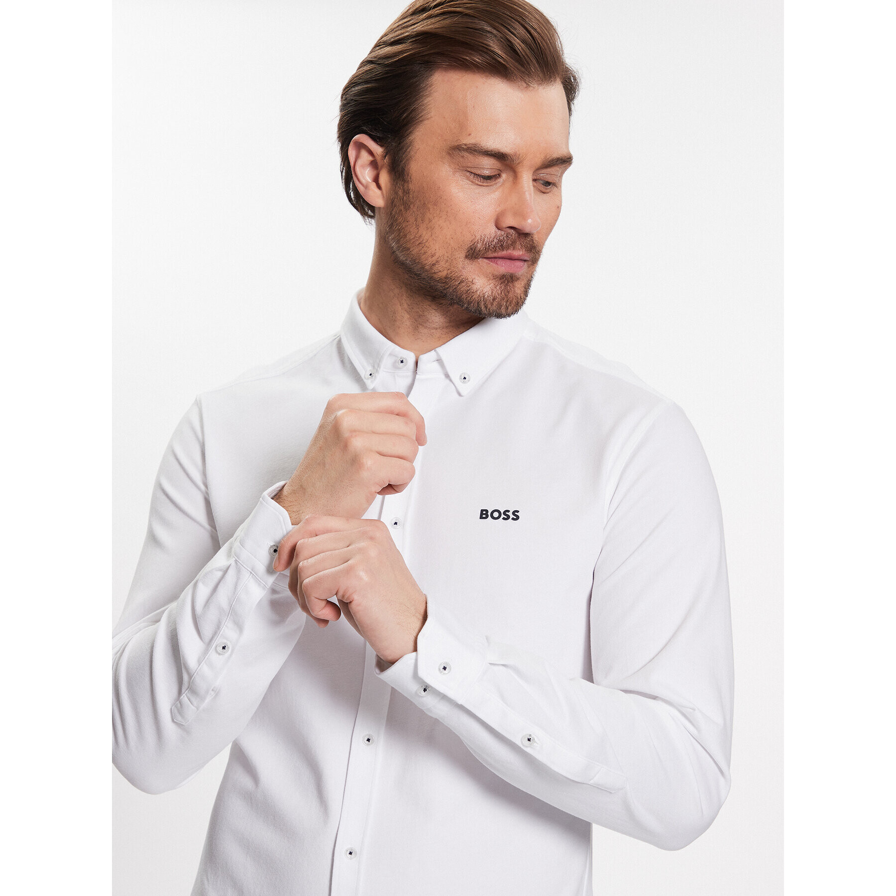 Boss Košile 50483752 Bílá Regular Fit - Pepit.cz