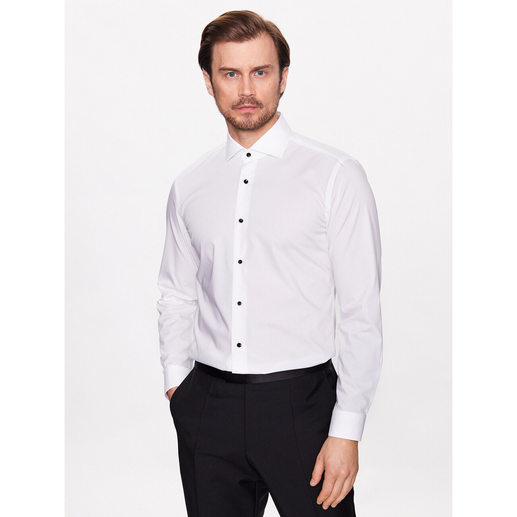 Boss Košile 50484498 Bílá Slim Fit - Pepit.cz