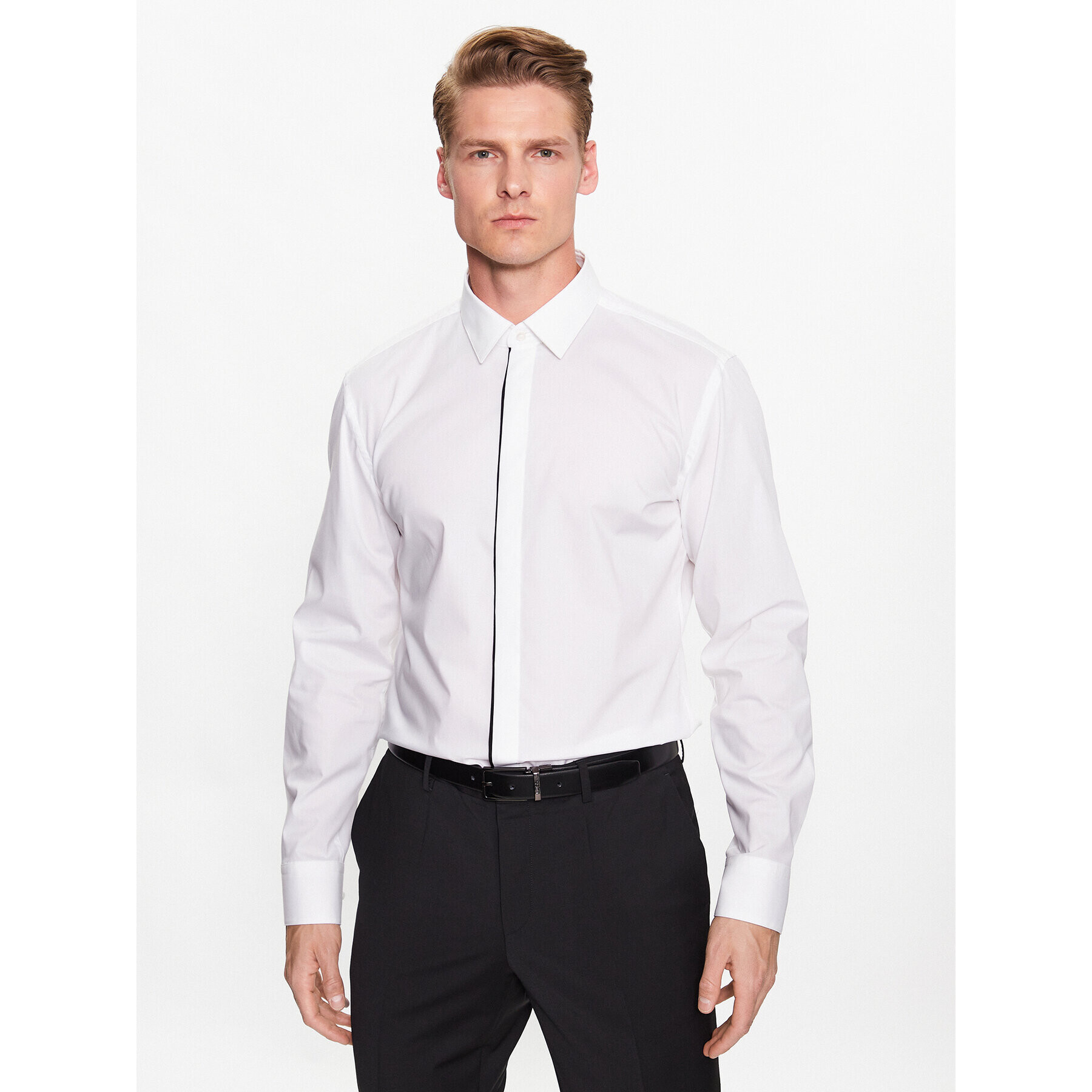 Boss Košile 50484505 Bílá Slim Fit - Pepit.cz