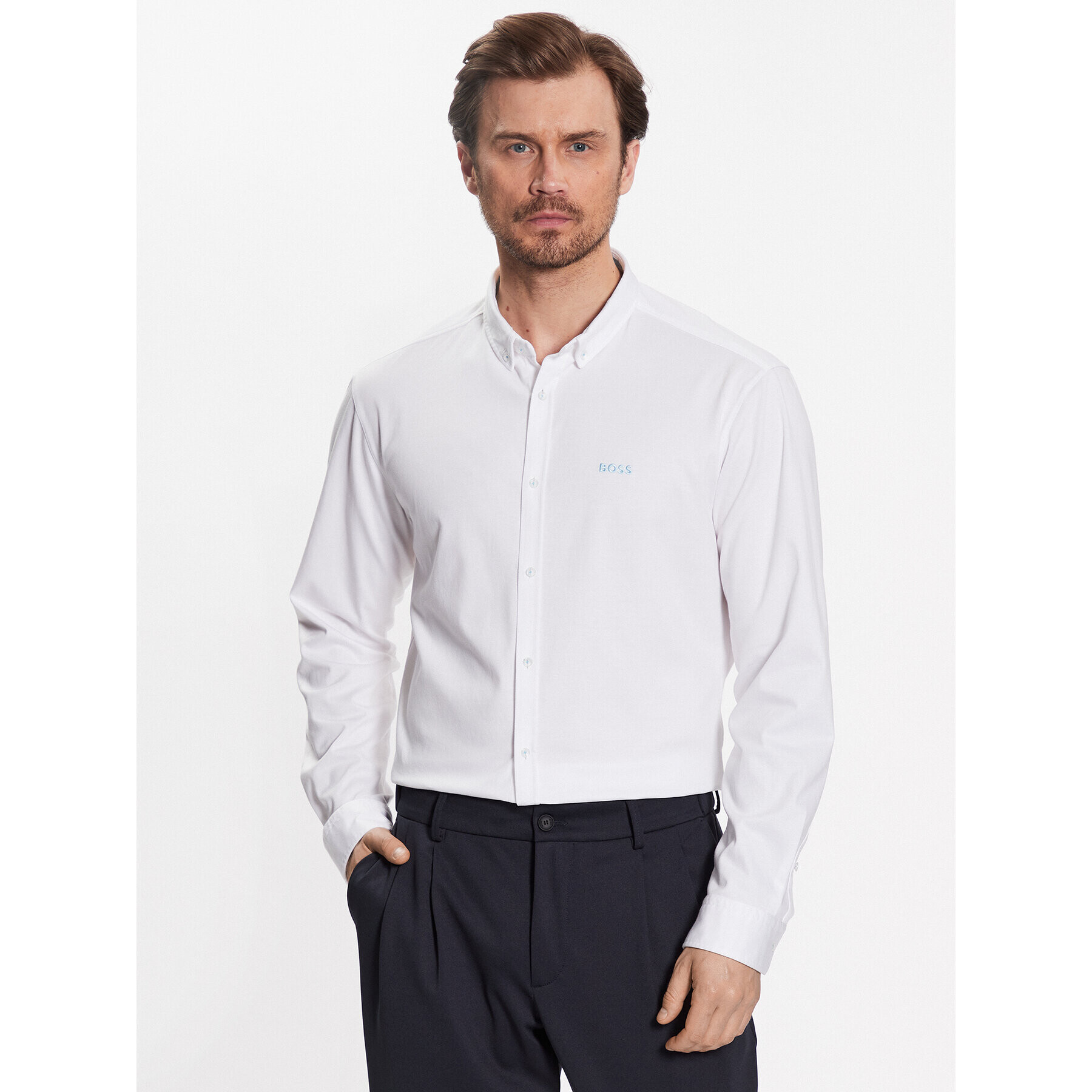 Boss Košile 50487520 Bílá Regular Fit - Pepit.cz