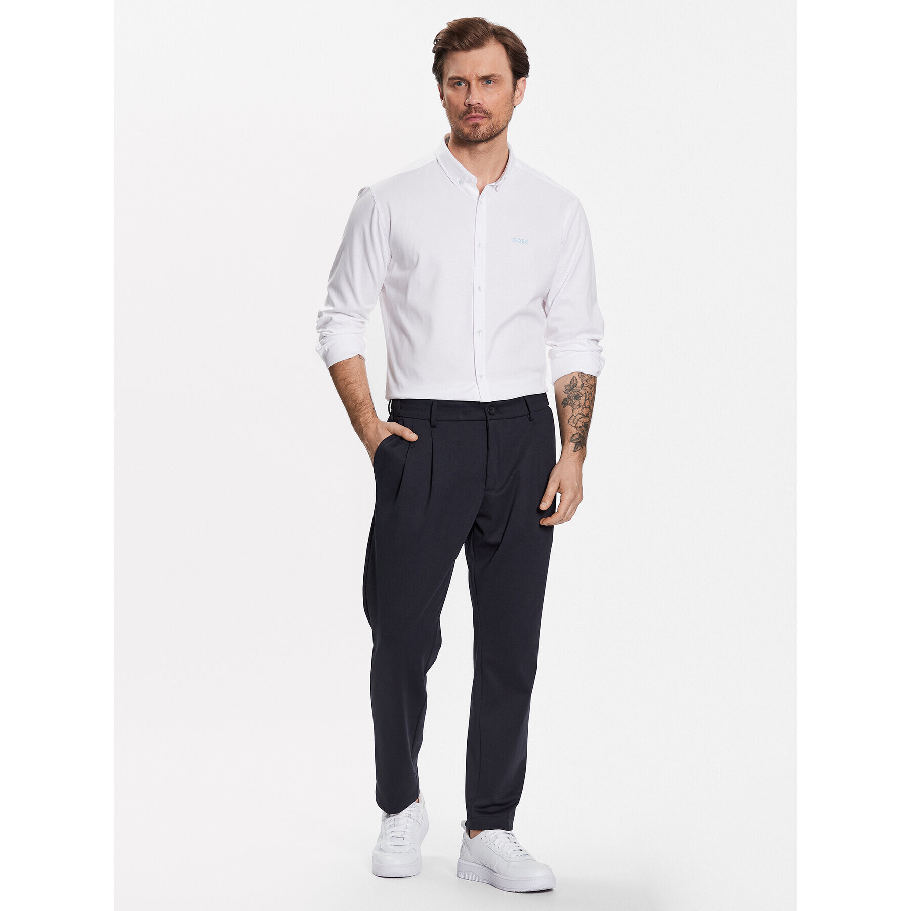 Boss Košile 50487520 Bílá Regular Fit - Pepit.cz