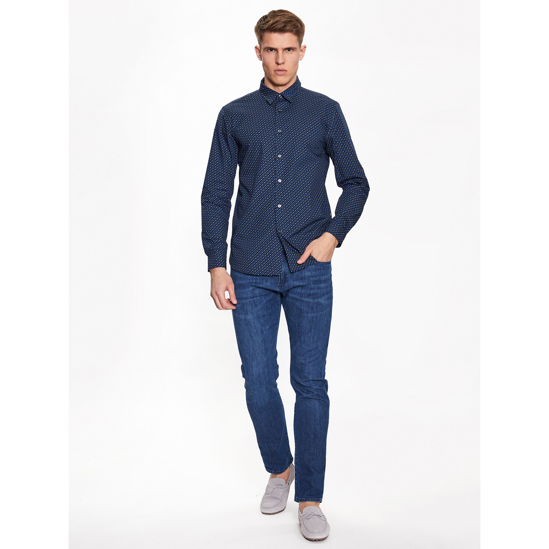 Boss Košile 50488041 Modrá Slim Fit - Pepit.cz