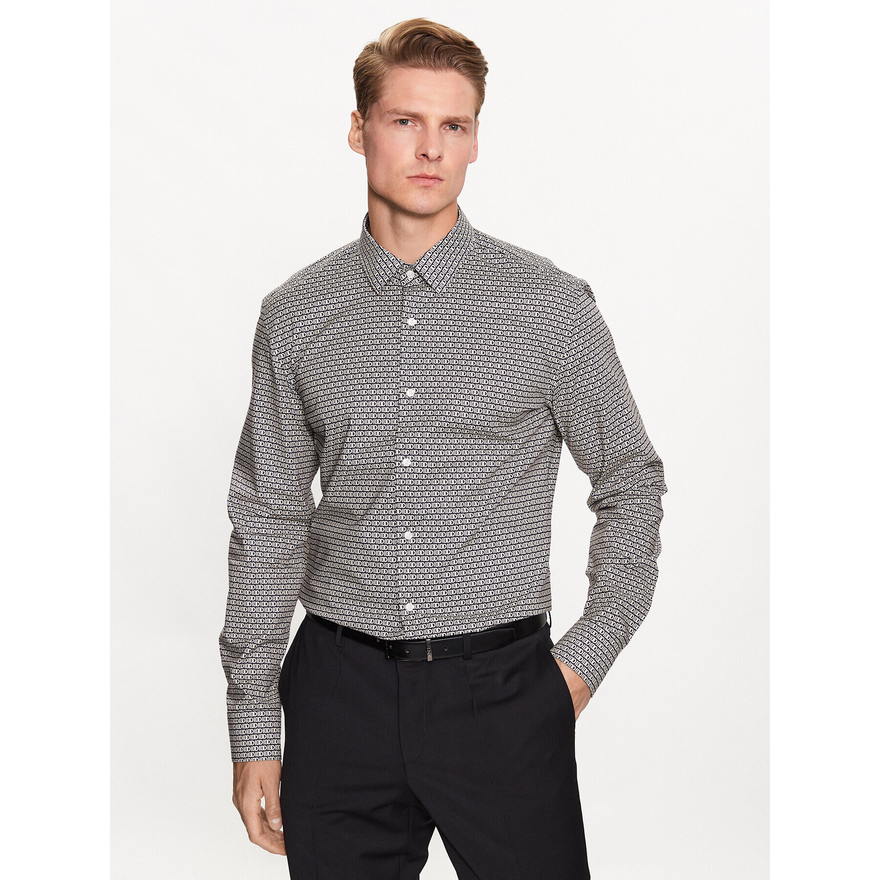 Boss Košile H-Hank-S-Kent 50490197 Šedá Slim Fit - Pepit.cz