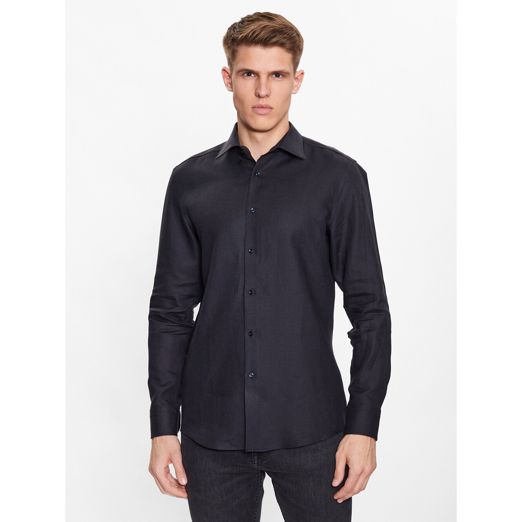 Boss Košile Hank-Kent 50490234 Tmavomodrá Slim Fit - Pepit.cz