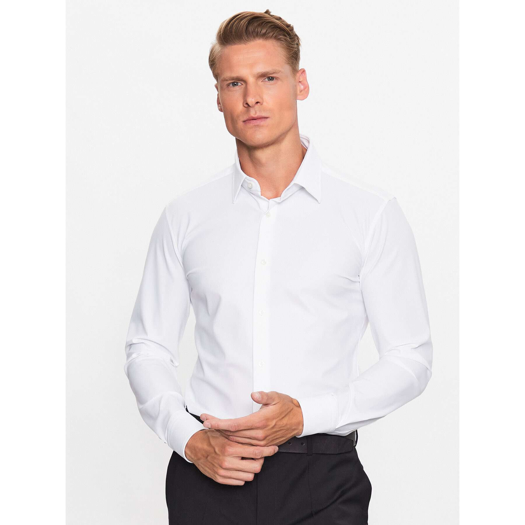 Boss Košile 50490361 Bílá Slim Fit - Pepit.cz