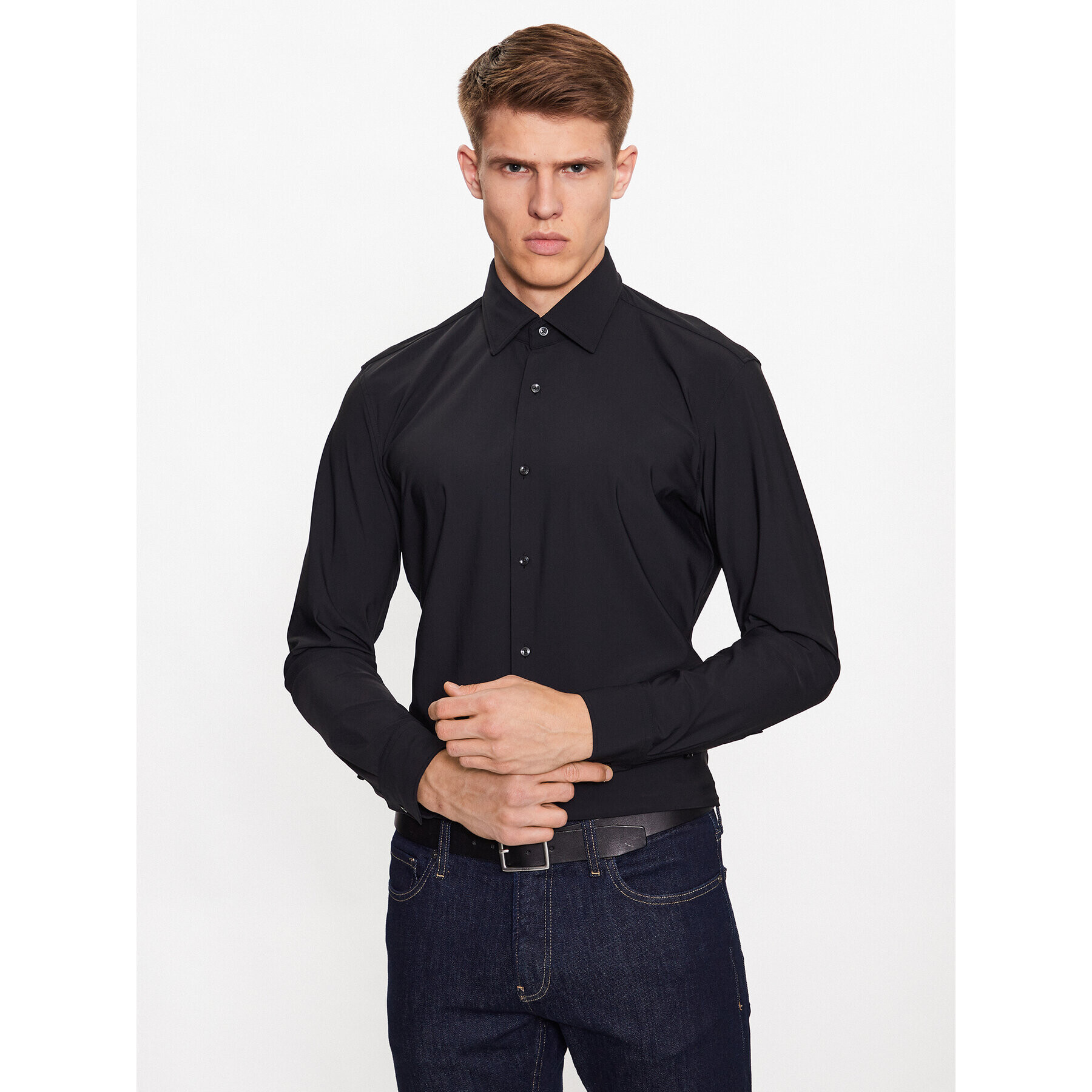 Boss Košile 50490361 Černá Slim Fit - Pepit.cz