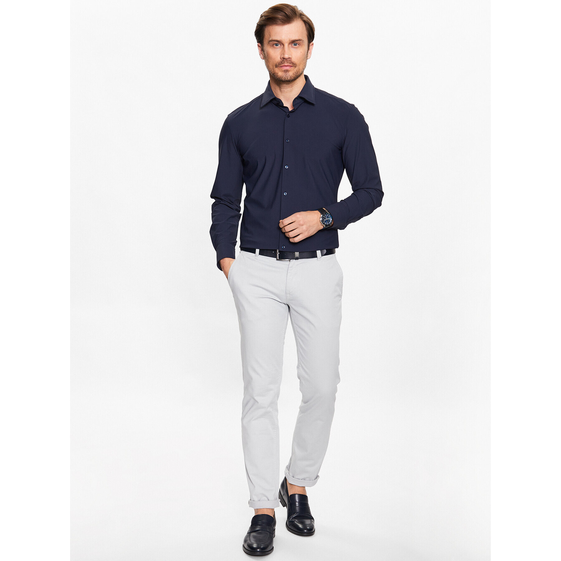 Boss Košile 50490361 Tmavomodrá Slim Fit - Pepit.cz