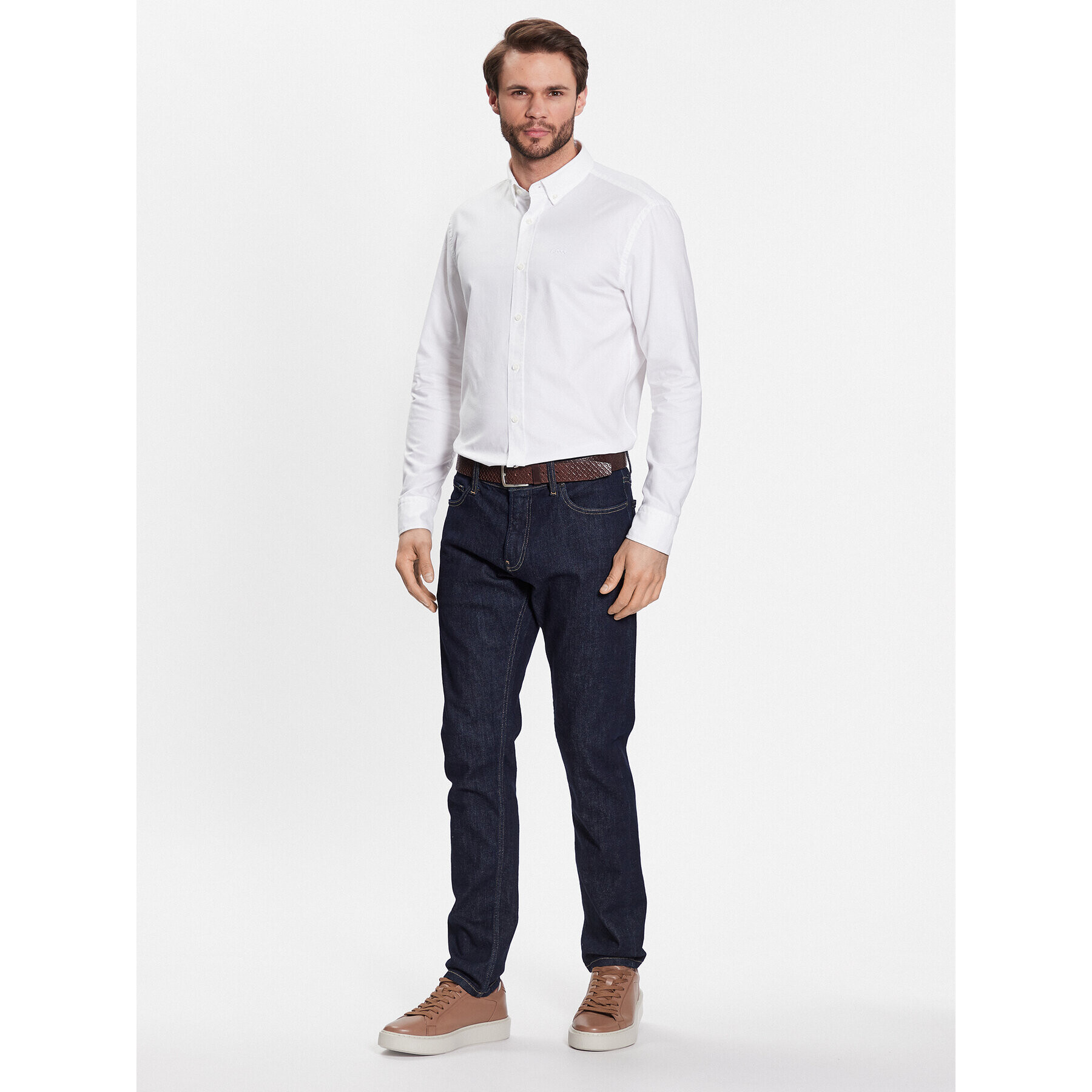 Boss Košile 50490412 Bílá Casual Fit - Pepit.cz