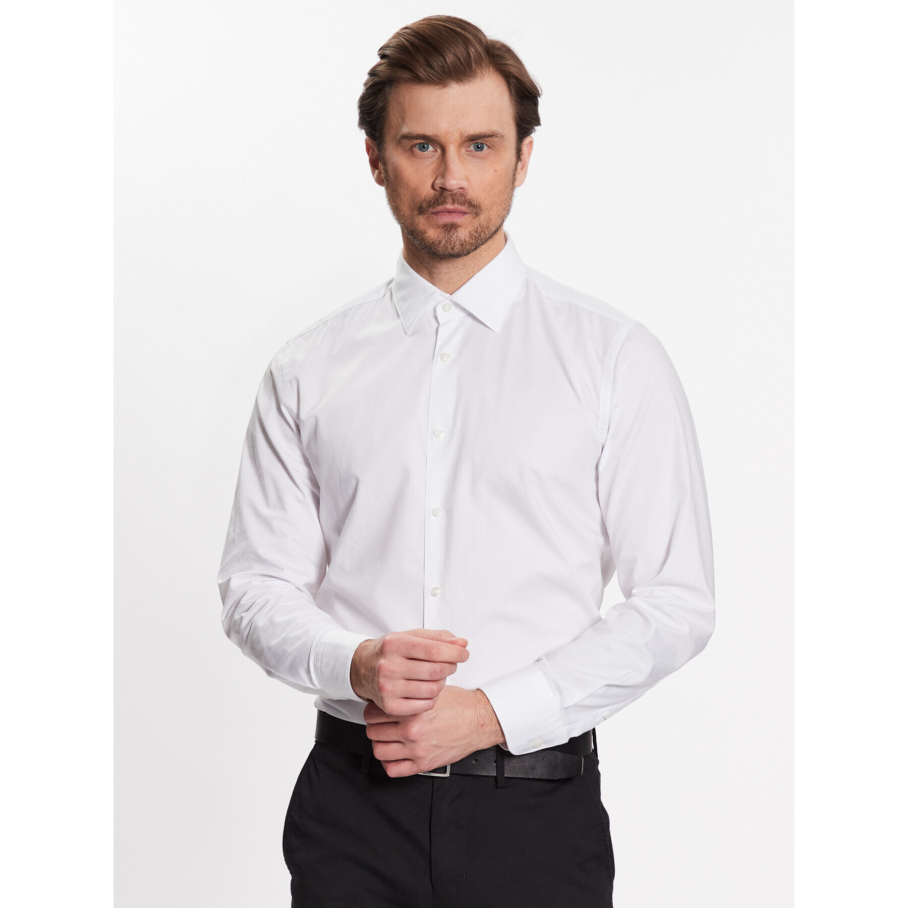 Boss Košile 50490512 Bílá Casual Fit - Pepit.cz