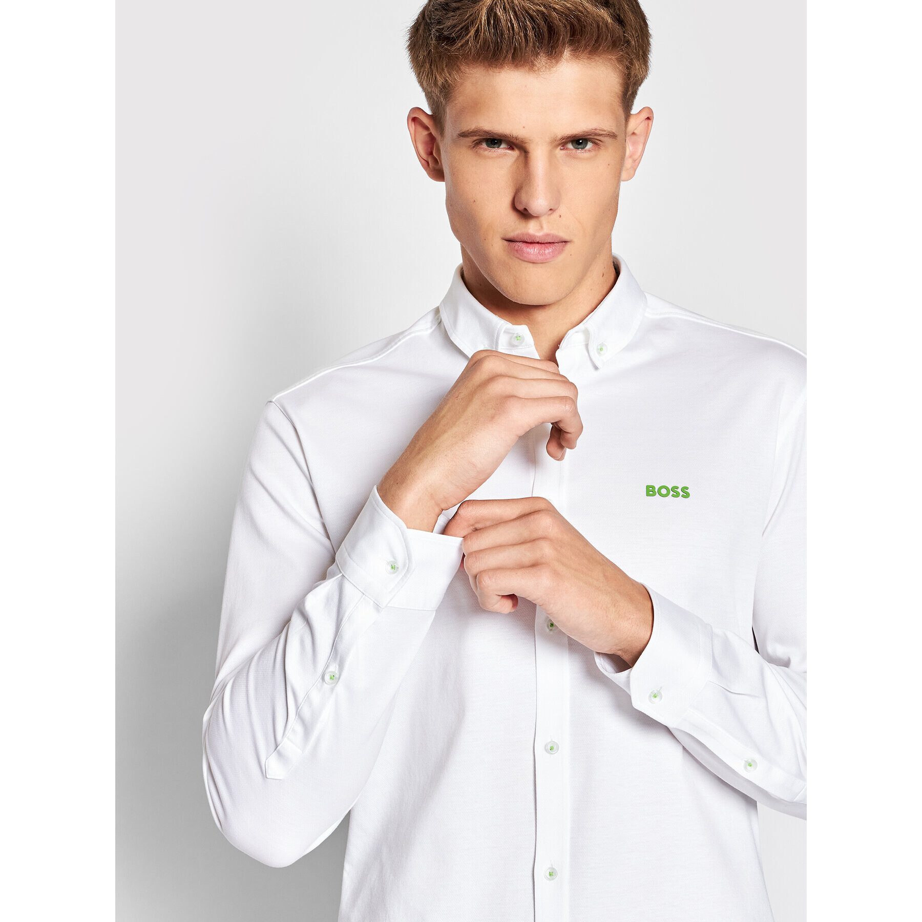 Boss Košile Biado_R 50469836 Bílá Regular Fit - Pepit.cz