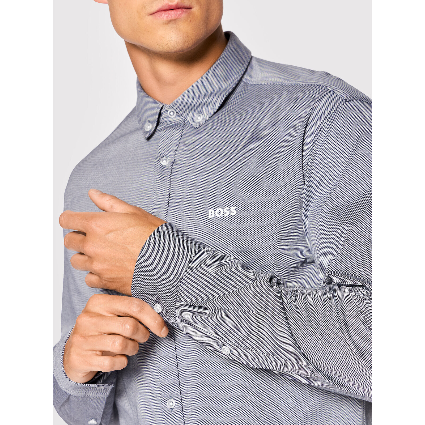 Boss Košile Biado_R 50469836 Šedá Regular Fit - Pepit.cz