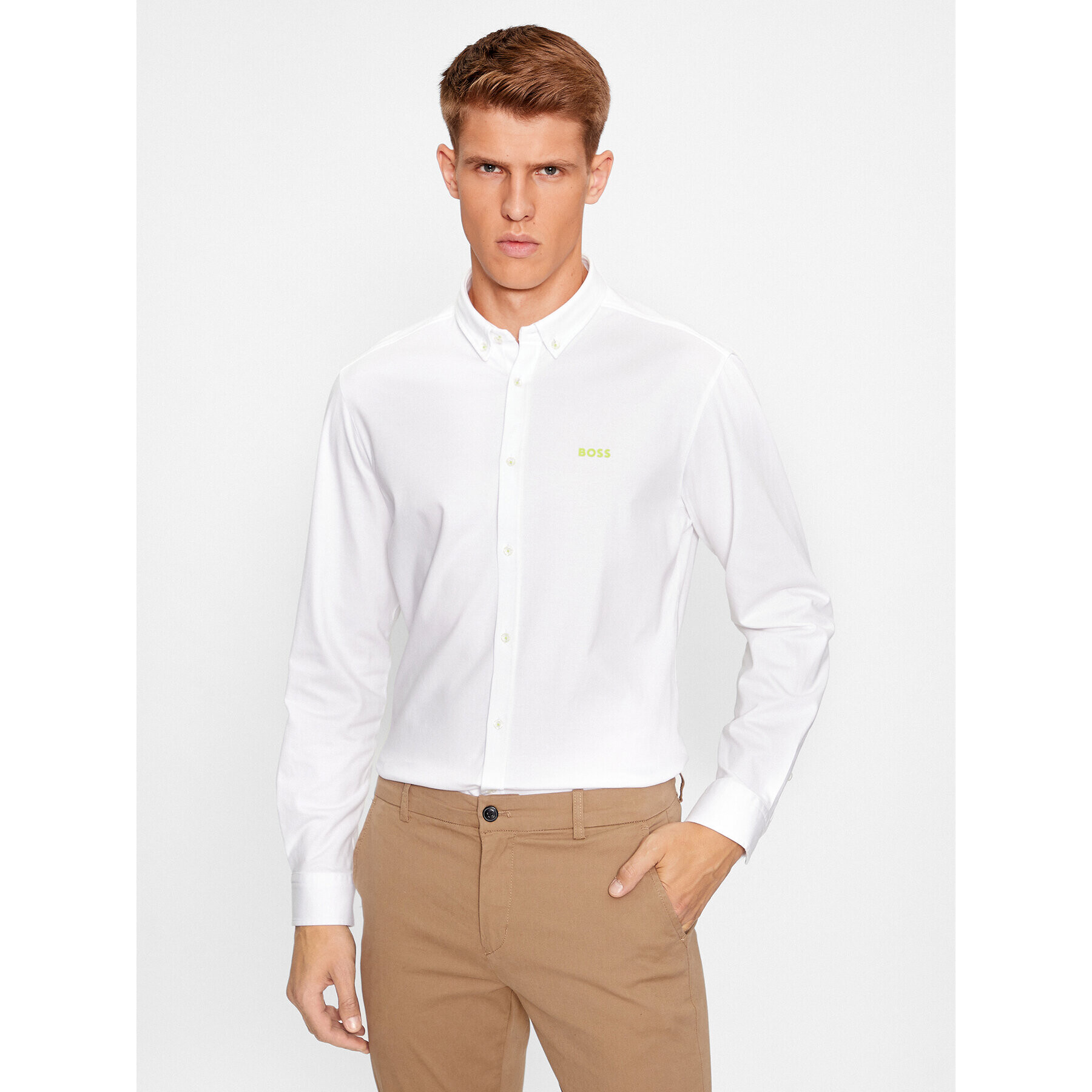 Boss Košile Biado_R 50497486 Bílá Slim Fit - Pepit.cz