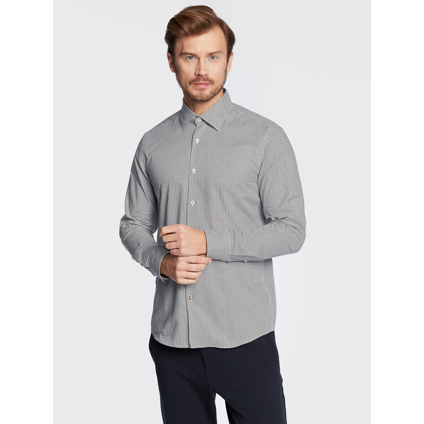 Boss Košile C-Hal 50478861 Bílá Casual Fit - Pepit.cz