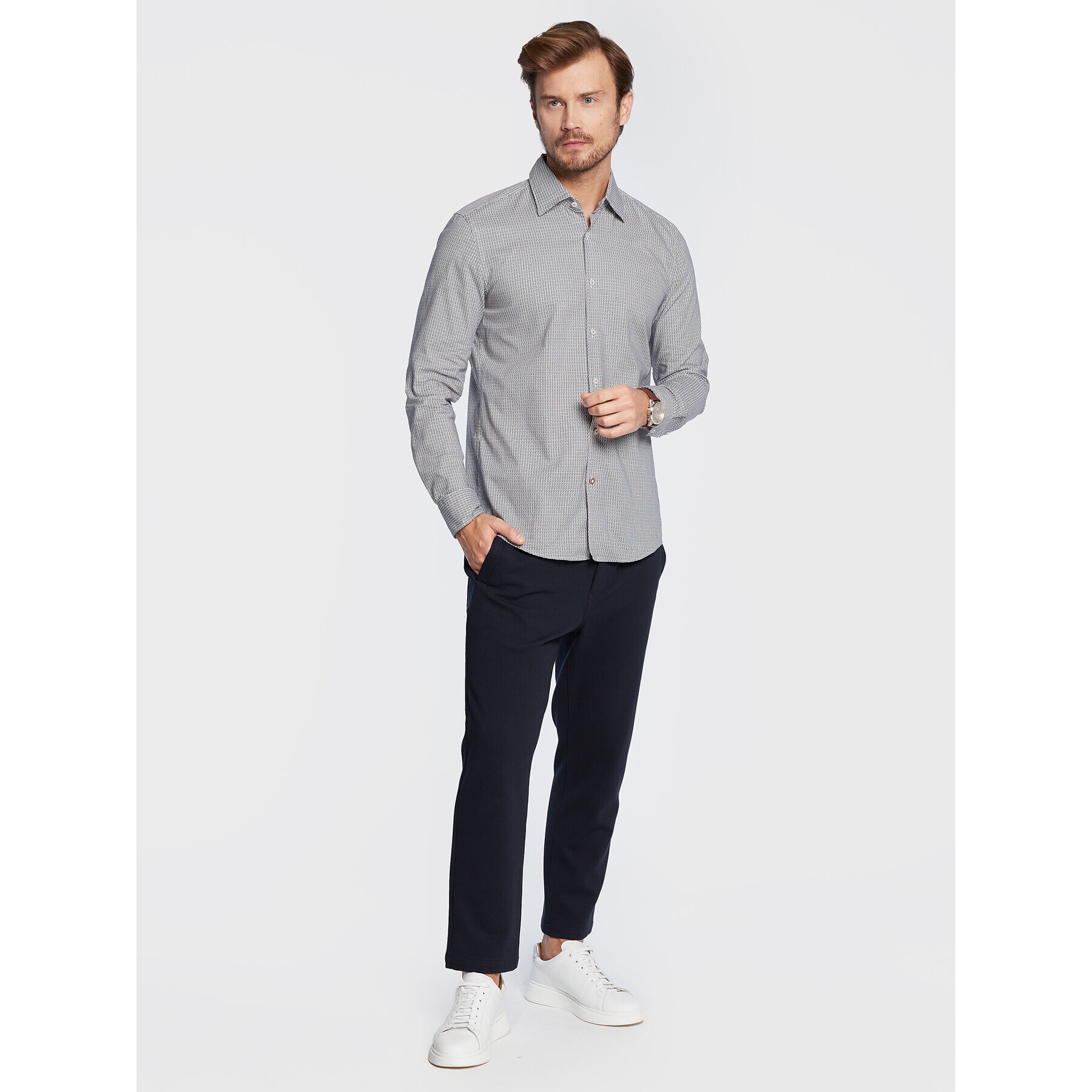 Boss Košile C-Hal 50478861 Bílá Casual Fit - Pepit.cz