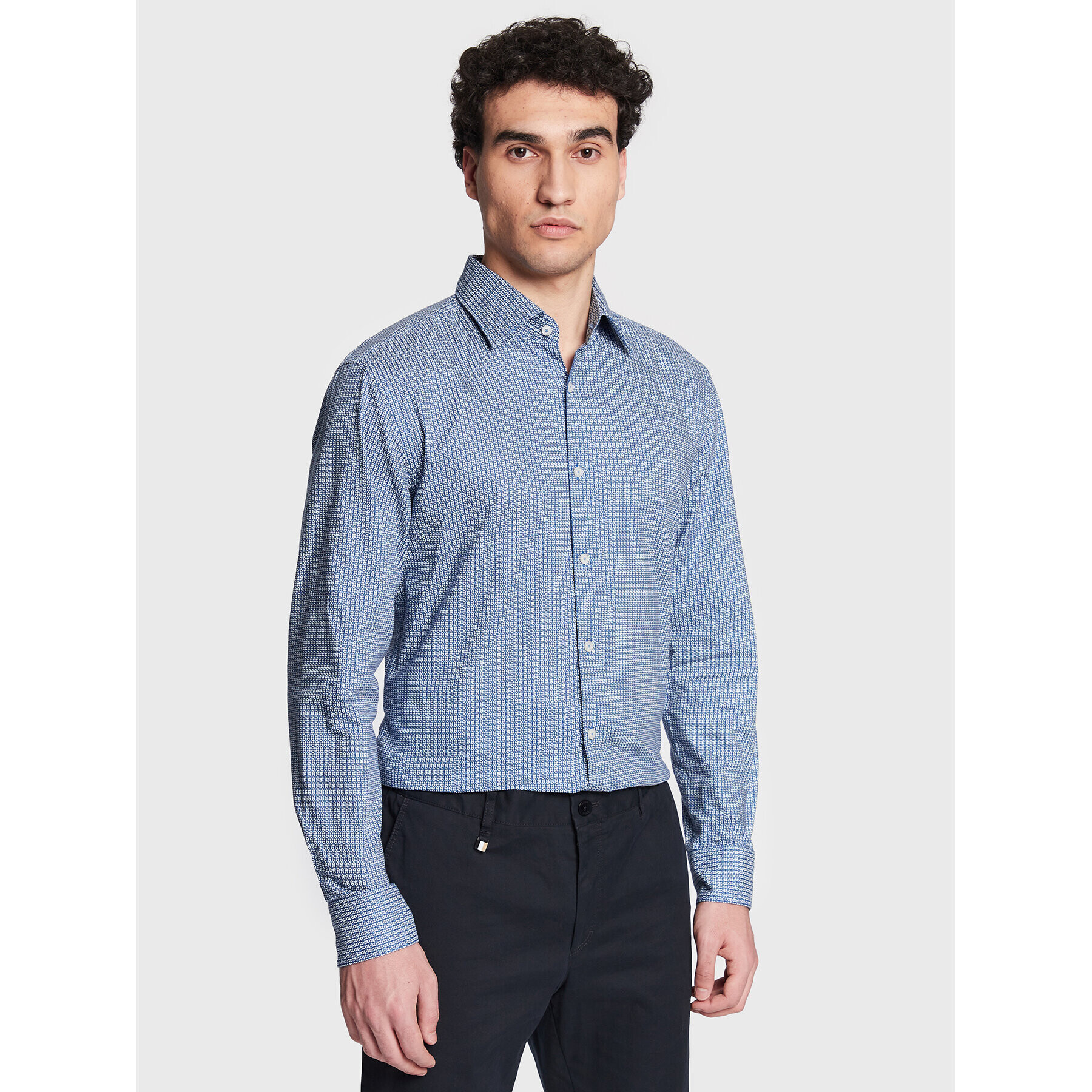 Boss Košile C-Hal-Kent-C1 50478861 Modrá Casual Fit - Pepit.cz