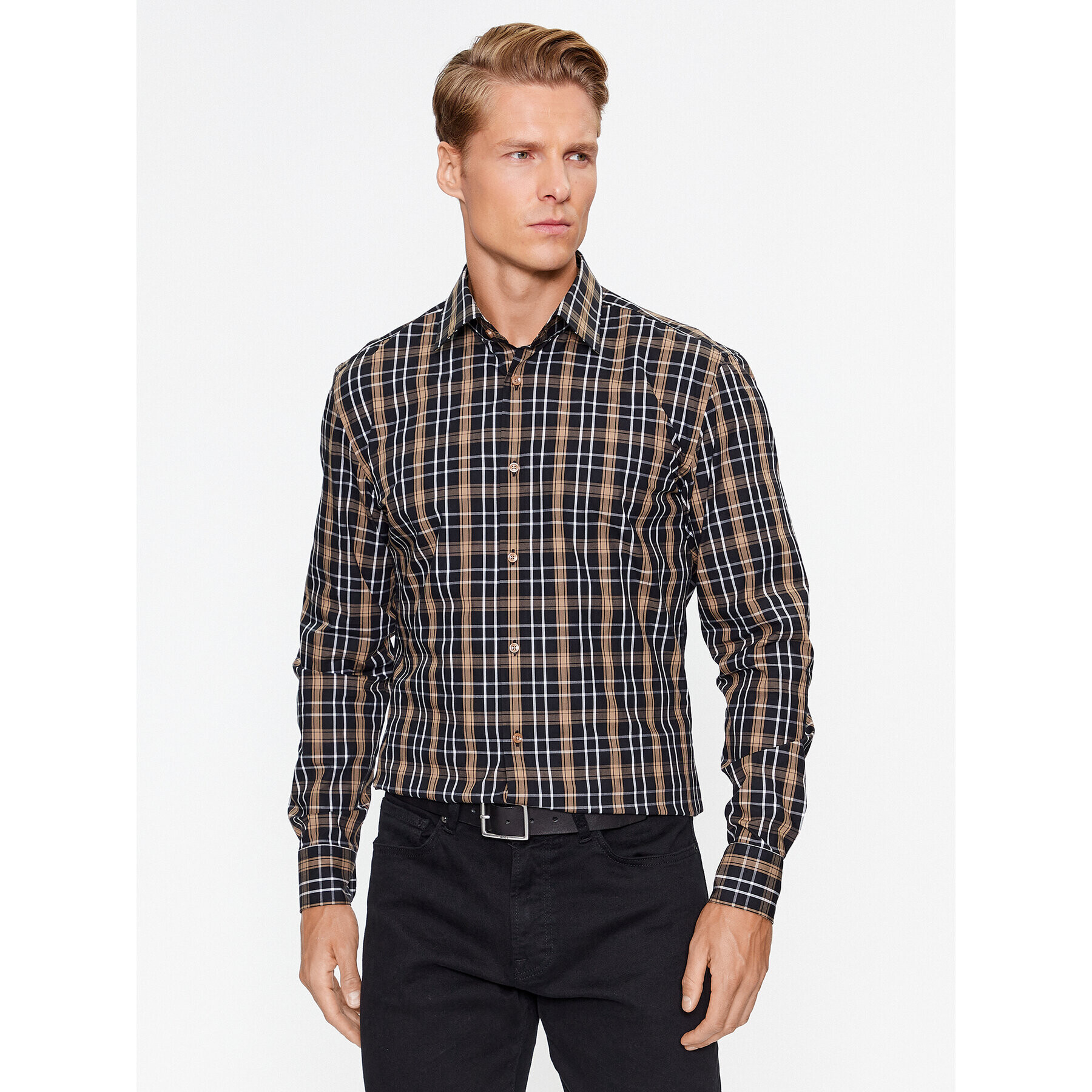 Boss Košile H-Hank 50496168 Béžová Slim Fit - Pepit.cz