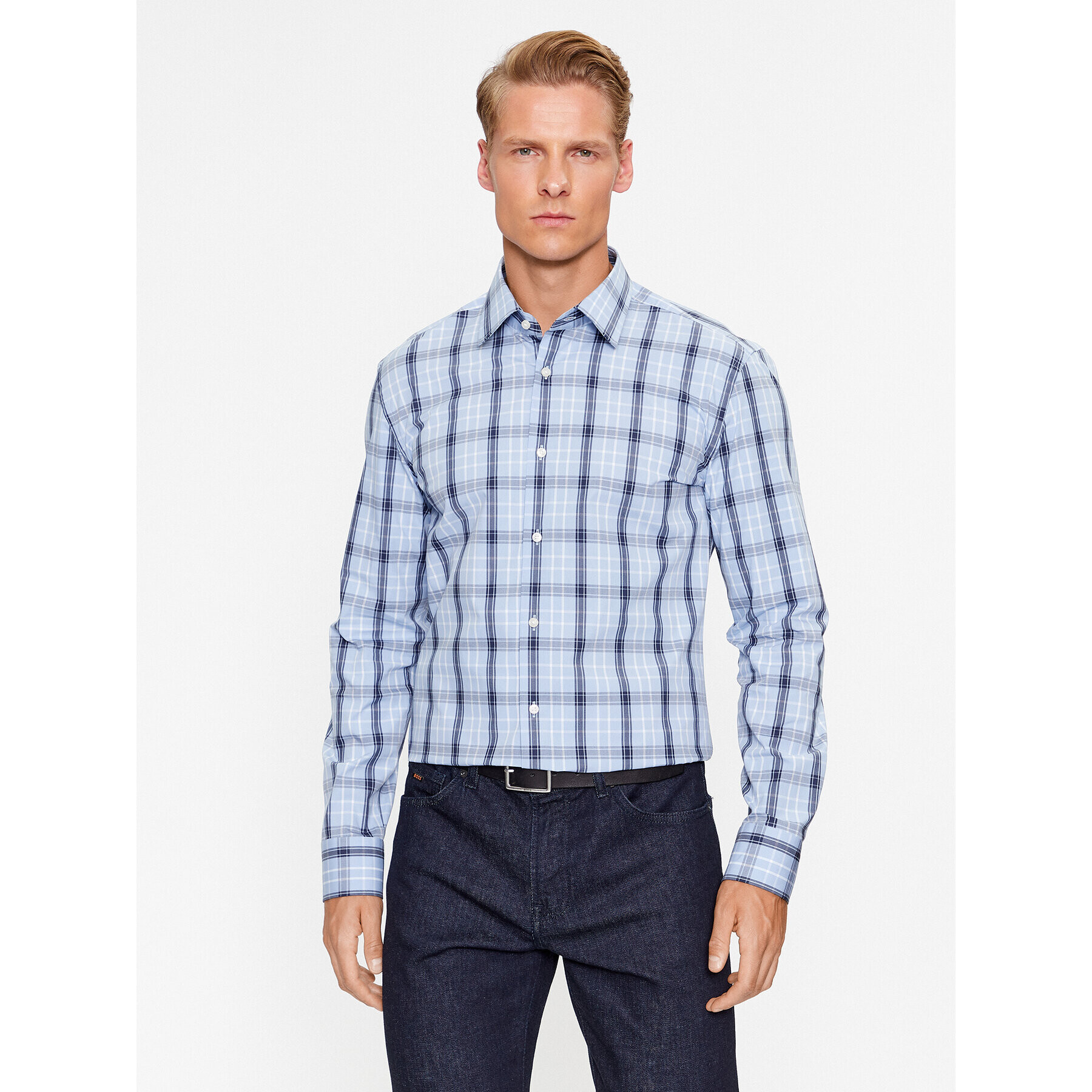 Boss Košile H-Hank 50496168 Modrá Slim Fit - Pepit.cz