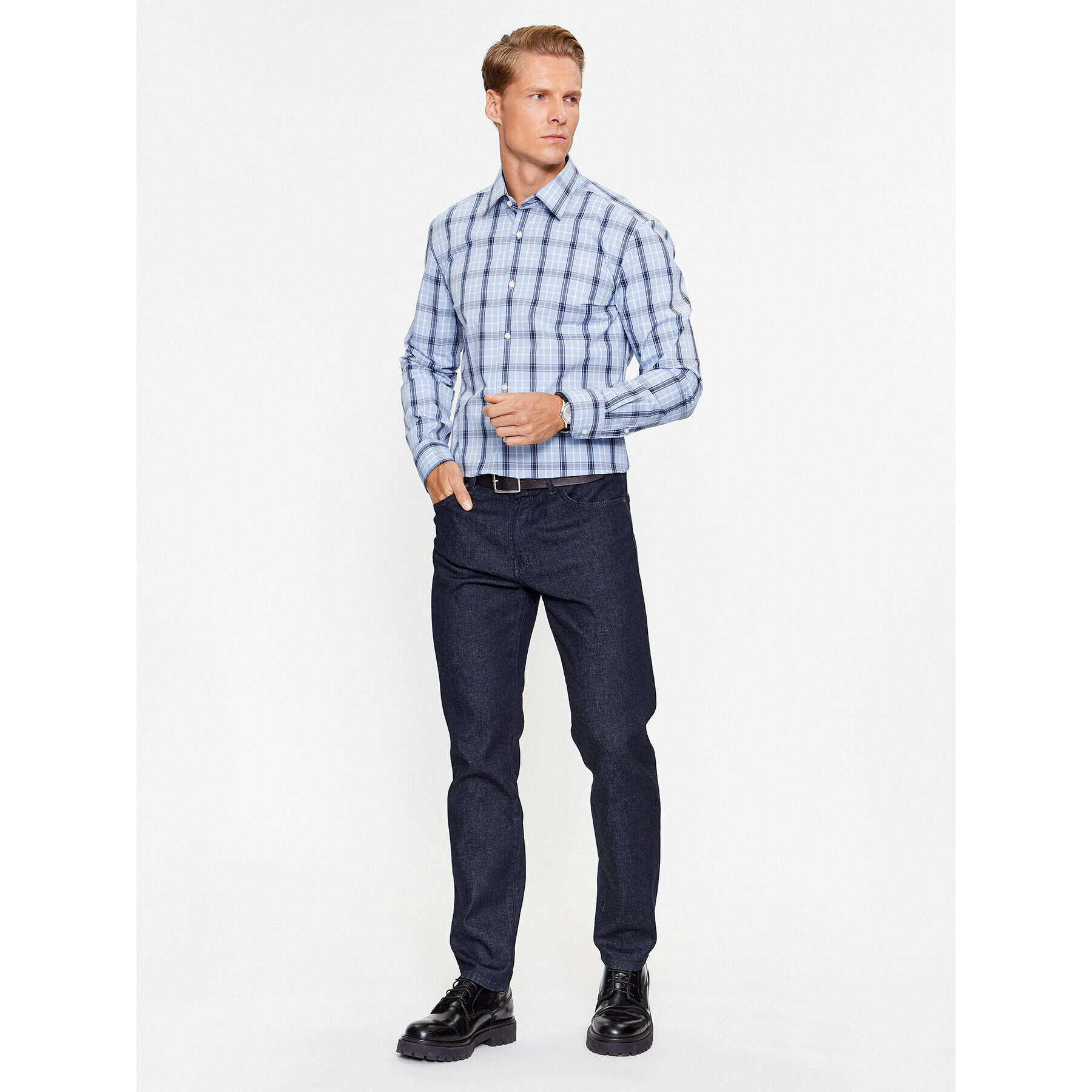 Boss Košile H-Hank 50496168 Modrá Slim Fit - Pepit.cz