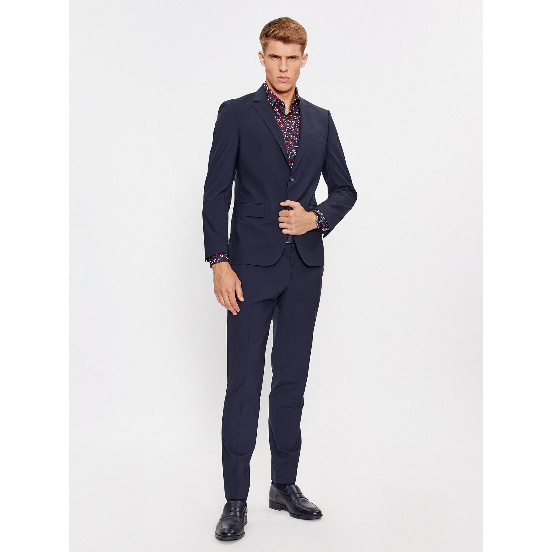 Boss Košile H-Hank-Kent-C1-214 50502661 Bordó Slim Fit - Pepit.cz