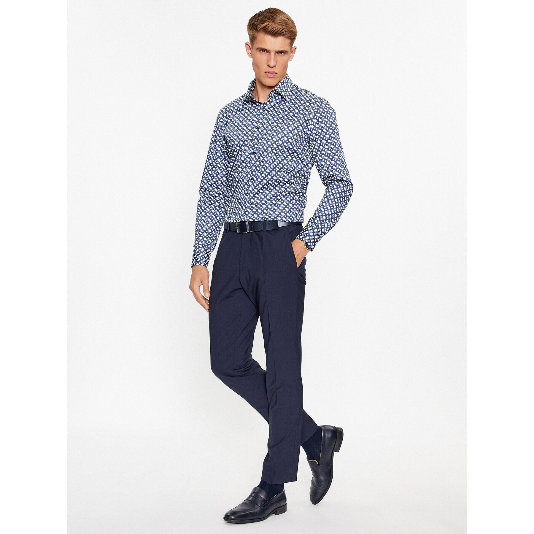 Boss Košile H-Hank-Kent-C1-214 50502888 Tmavomodrá Slim Fit - Pepit.cz